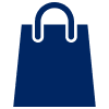 Blue shopping bag.