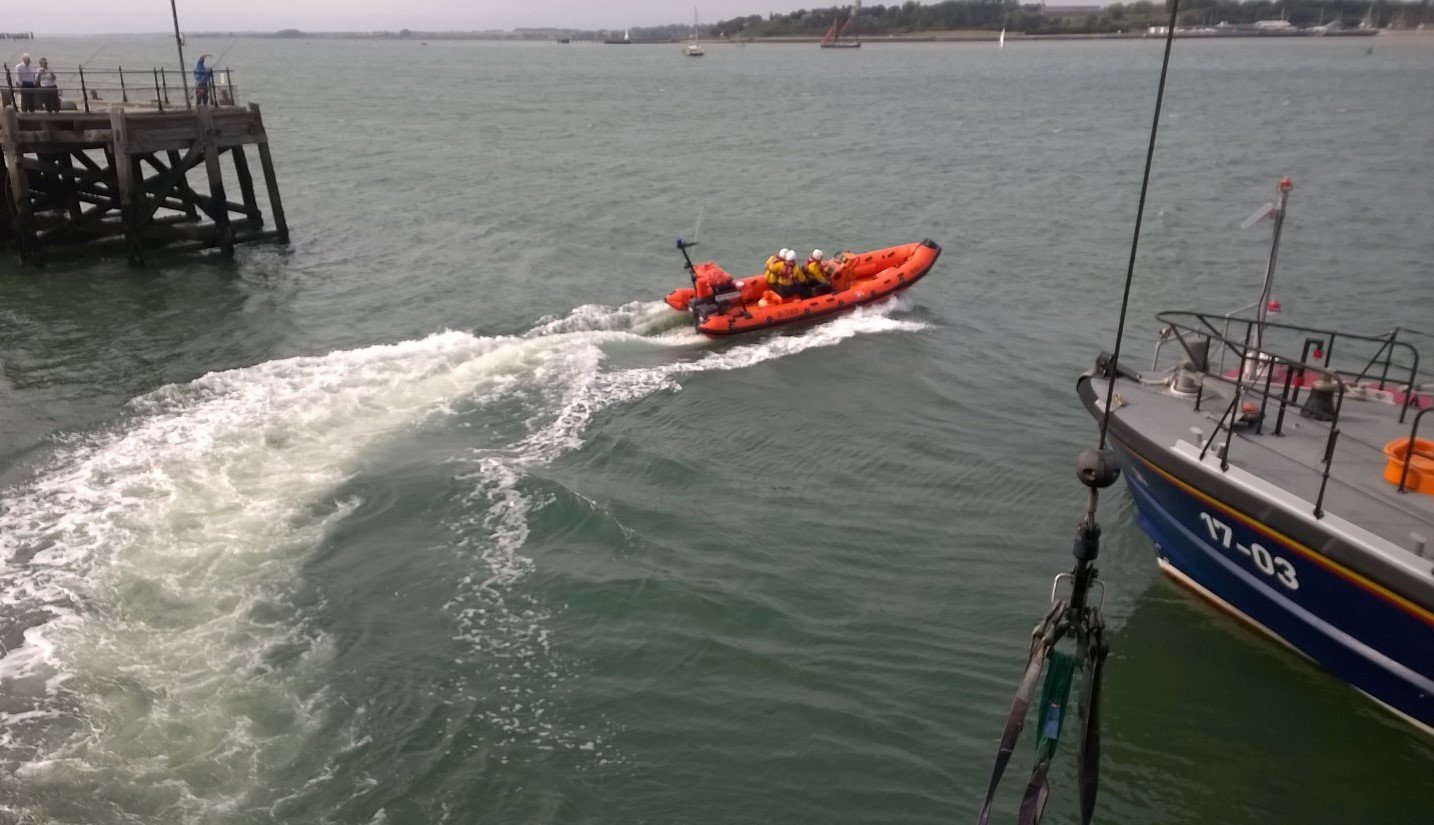Harwich RNLI inshore lifeboat launched on service