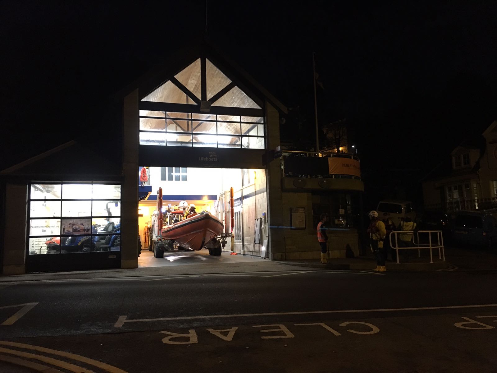 Lifeboat preparing to launch