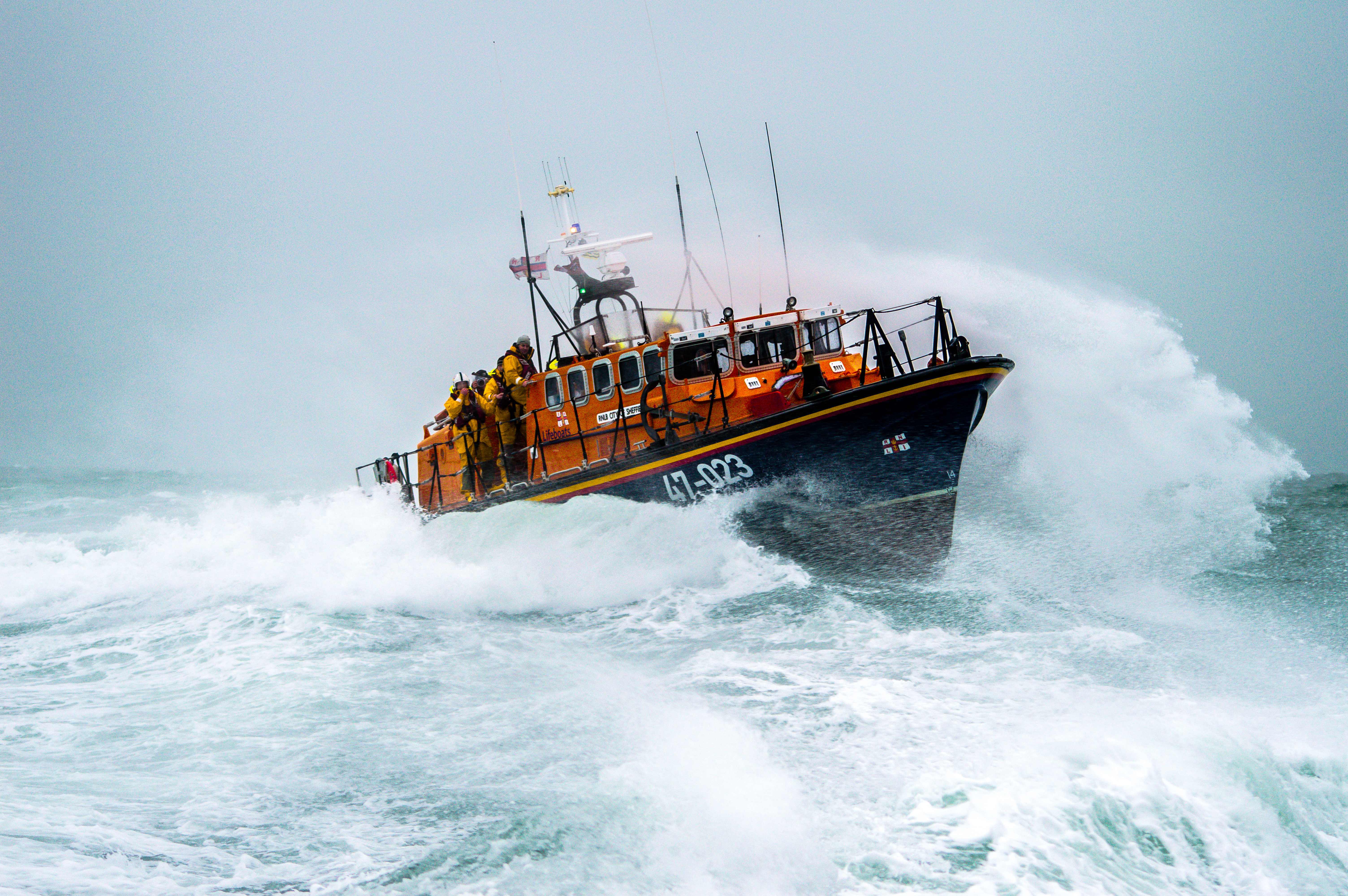 Poole all-weather lifeboat the City of Sheffield