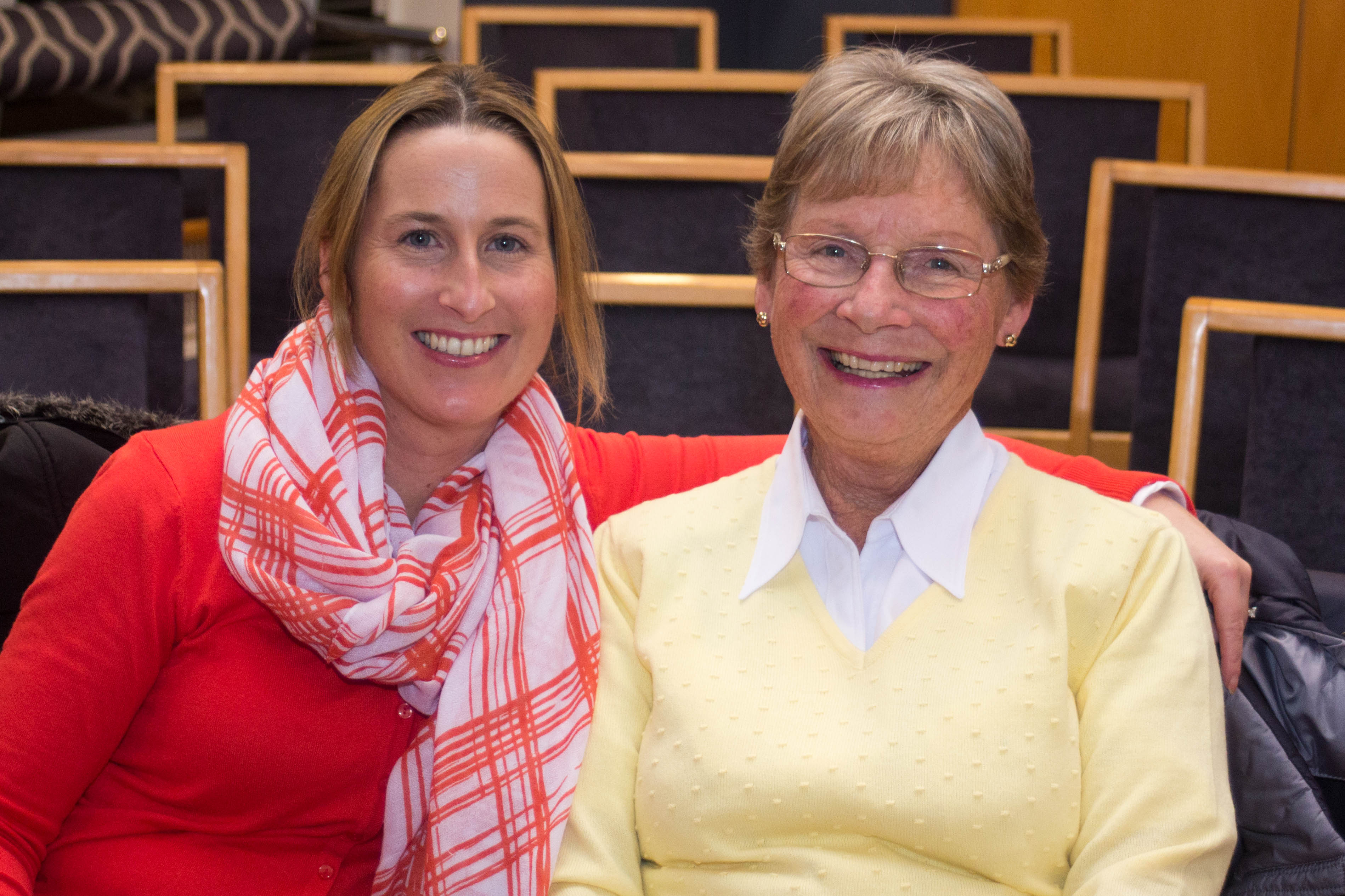 Carol-Ann Goggin and Barbara Sargent at the Christmas Cake decoration demonstration in aid of Howth RNLI.