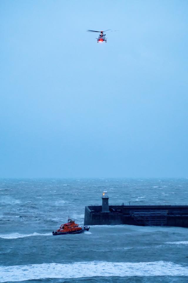 Dover RNLI lifeboat and search and rescue helicopter search for the woman