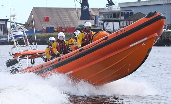 Hartlepool RNLI Atlantic 85 in action