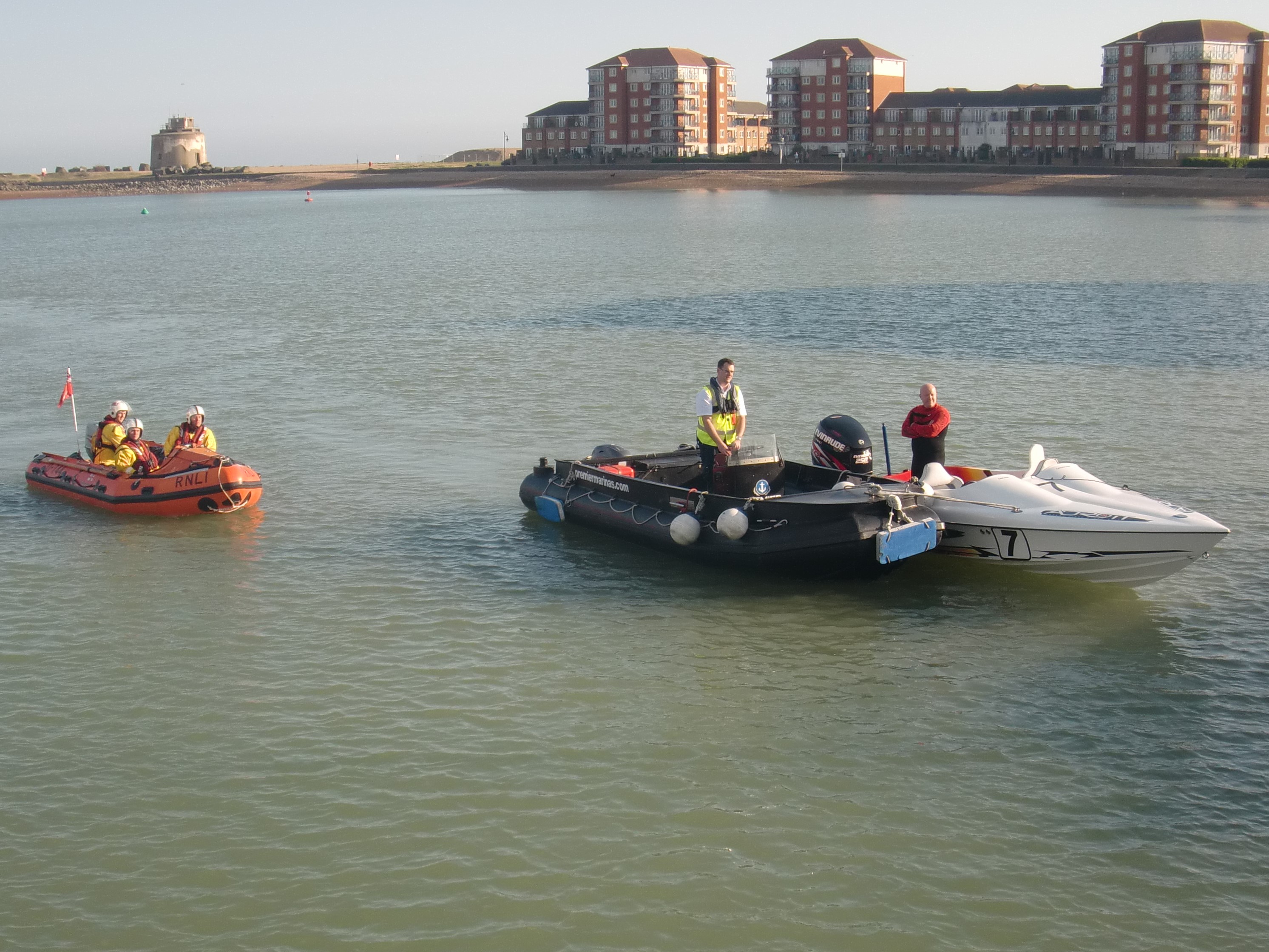 Casualty vessel enters marina