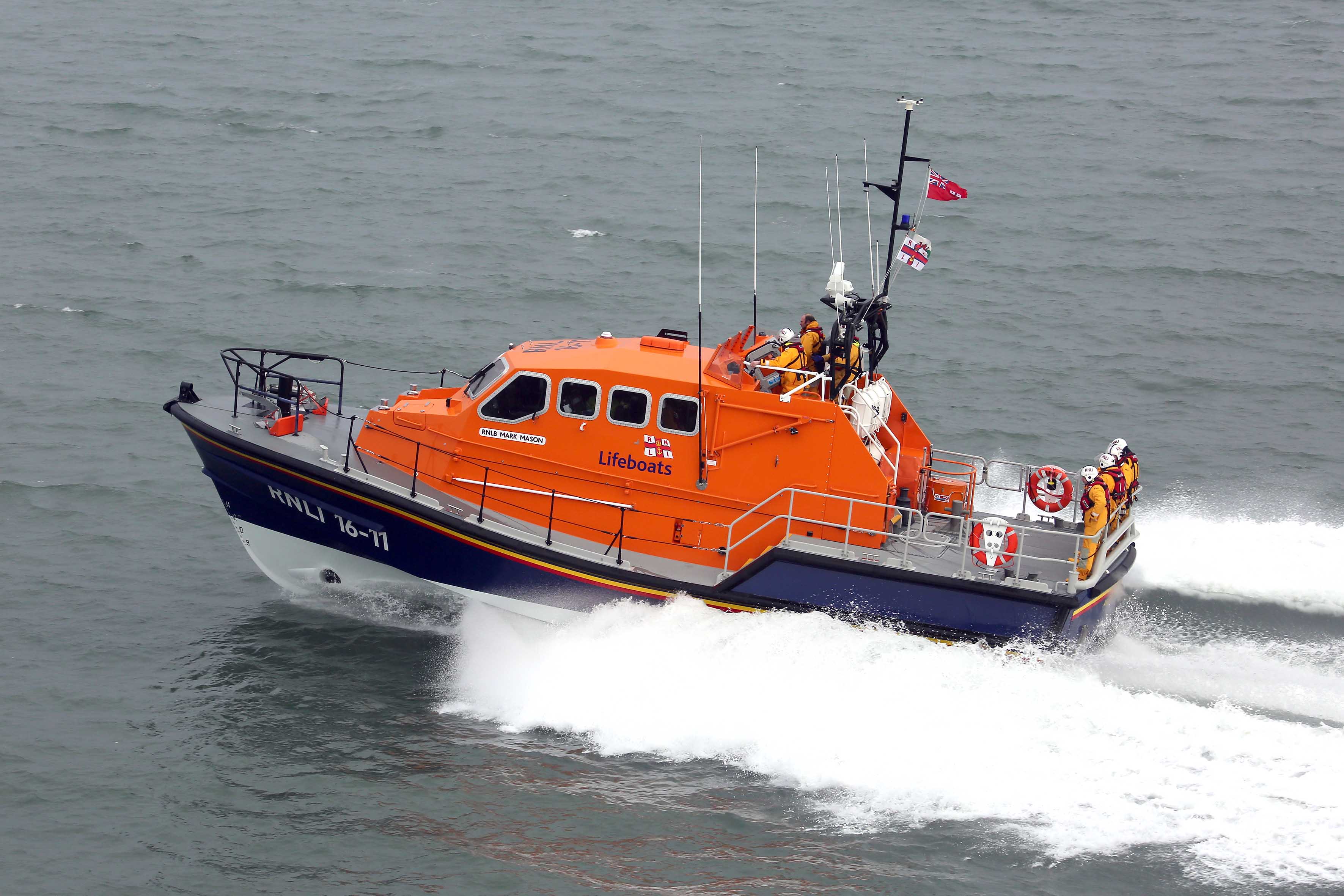 Angle RNLI's all weather lifeboat which investigated a distress signal received from a vessel within the Milford Haven Waterway