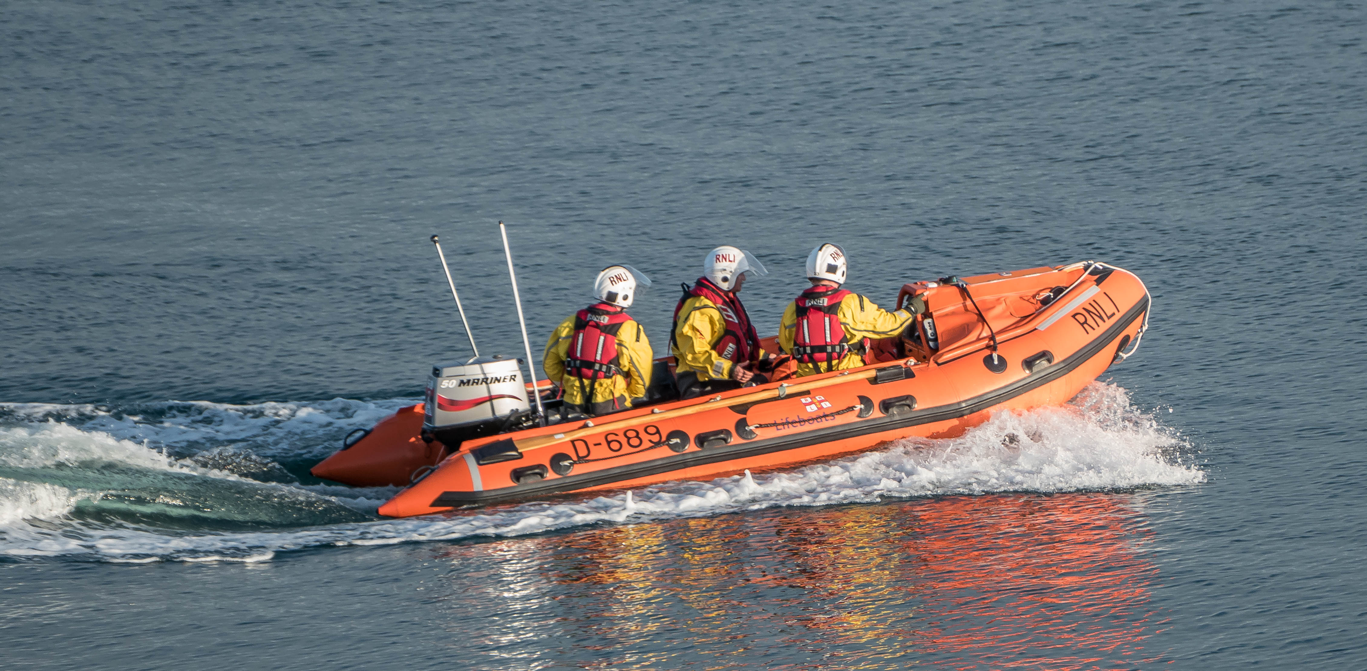 Moelfre inshore lifeboat on the water