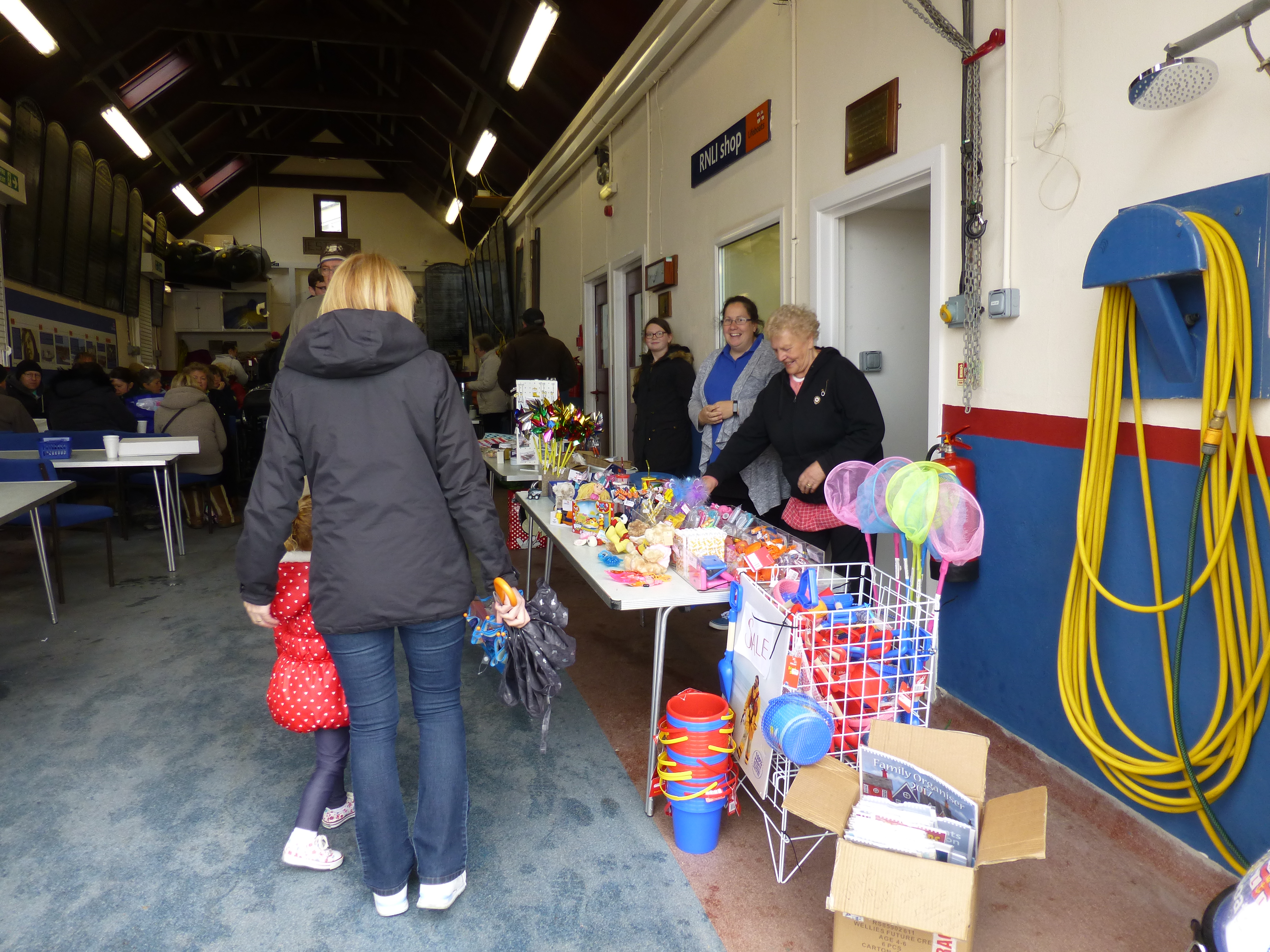 Visitors are welcomed into the lifeboat event