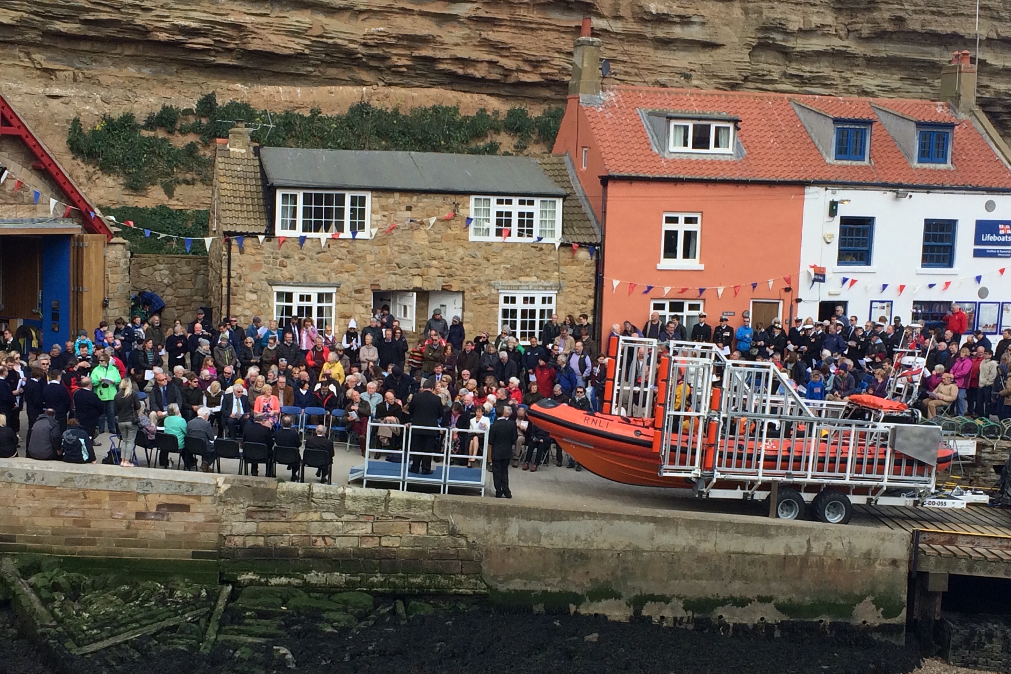 A section of the crowd at Staithes and Runswick RNLI naming ceremony