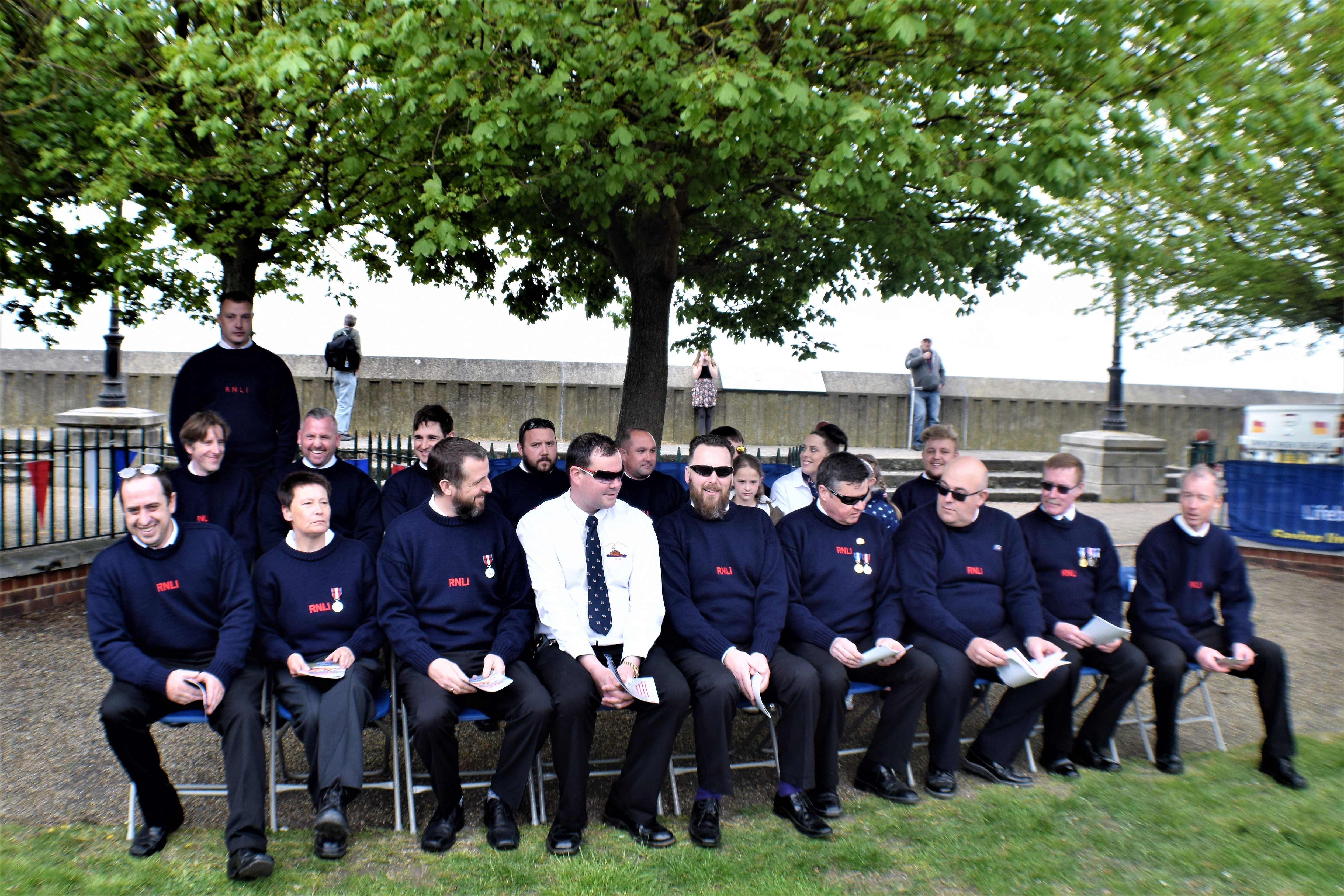 The volunteer crew members of the Sheerness RNLI lifeboat.