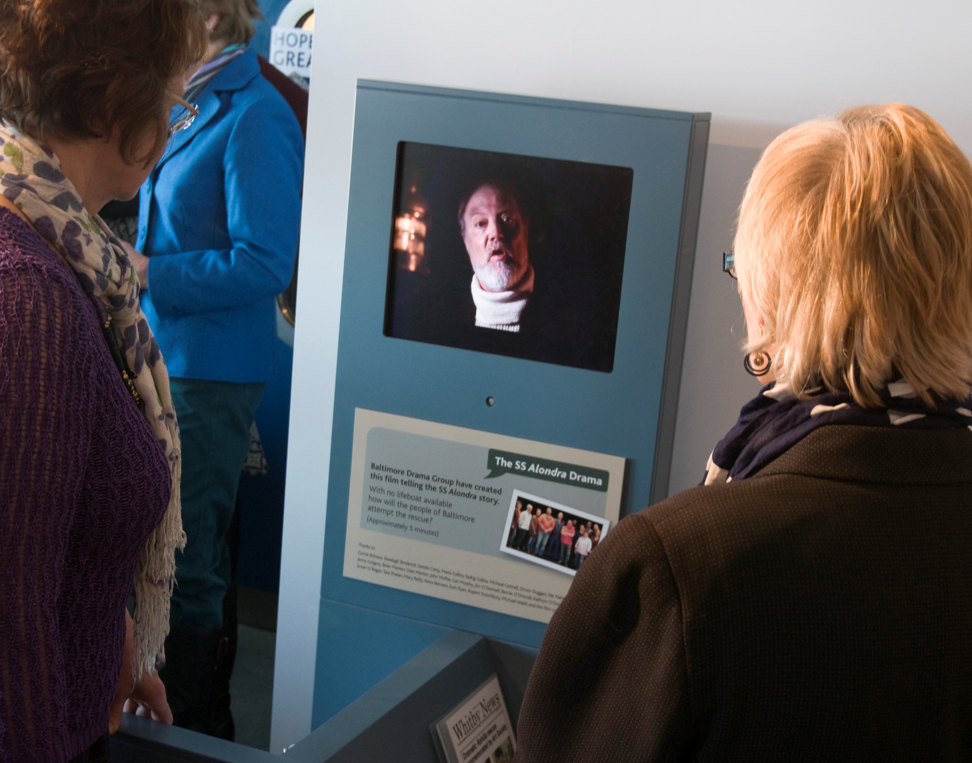 A multimedia display from the exhibition