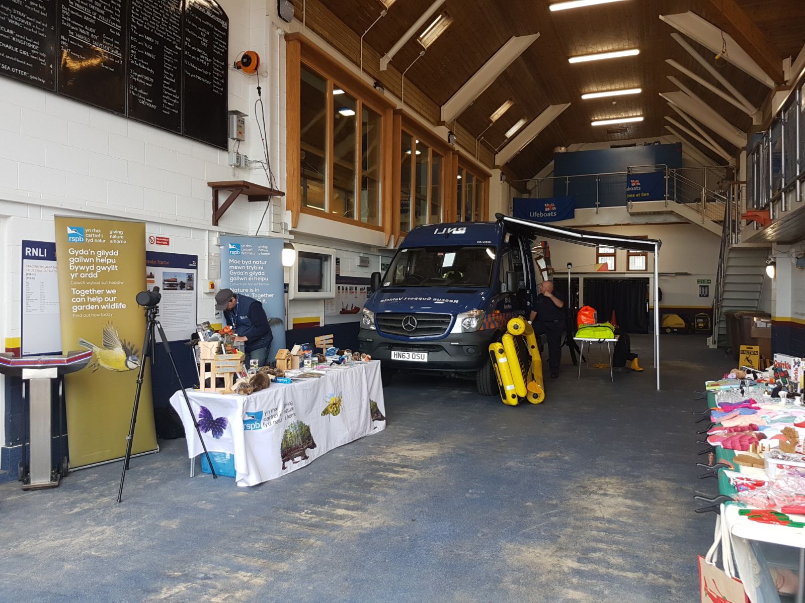 RSPB, RNLI Flood Rescue, and Wales Air Ambulance.