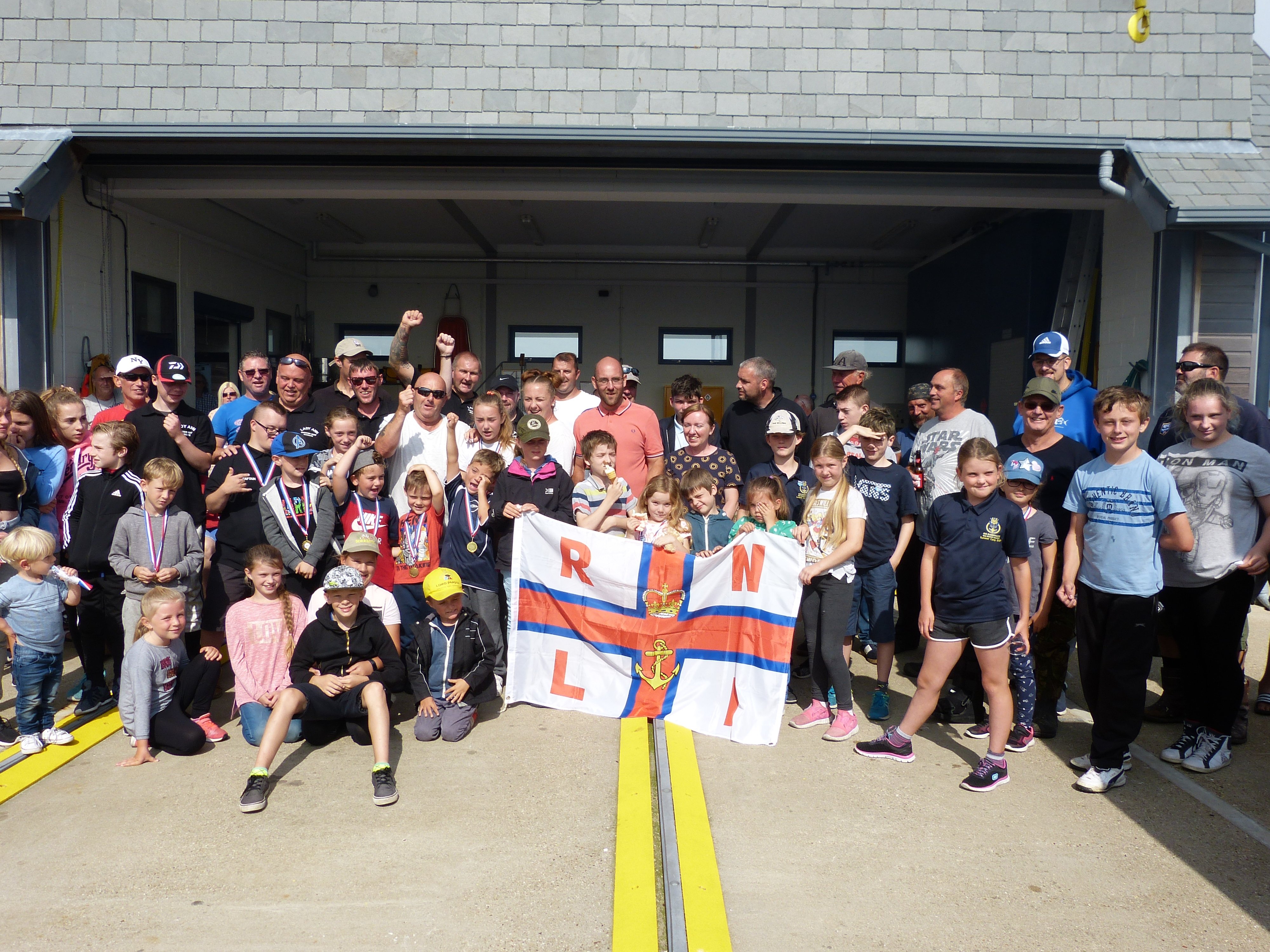 All those taking part in the Junior Fishing Competition
