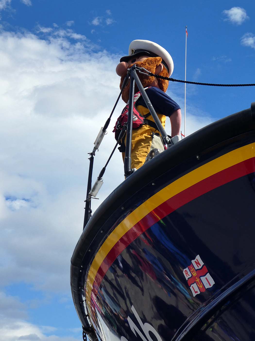 Stormy Stan on watch (well done Keith - a bit warm in there today !)