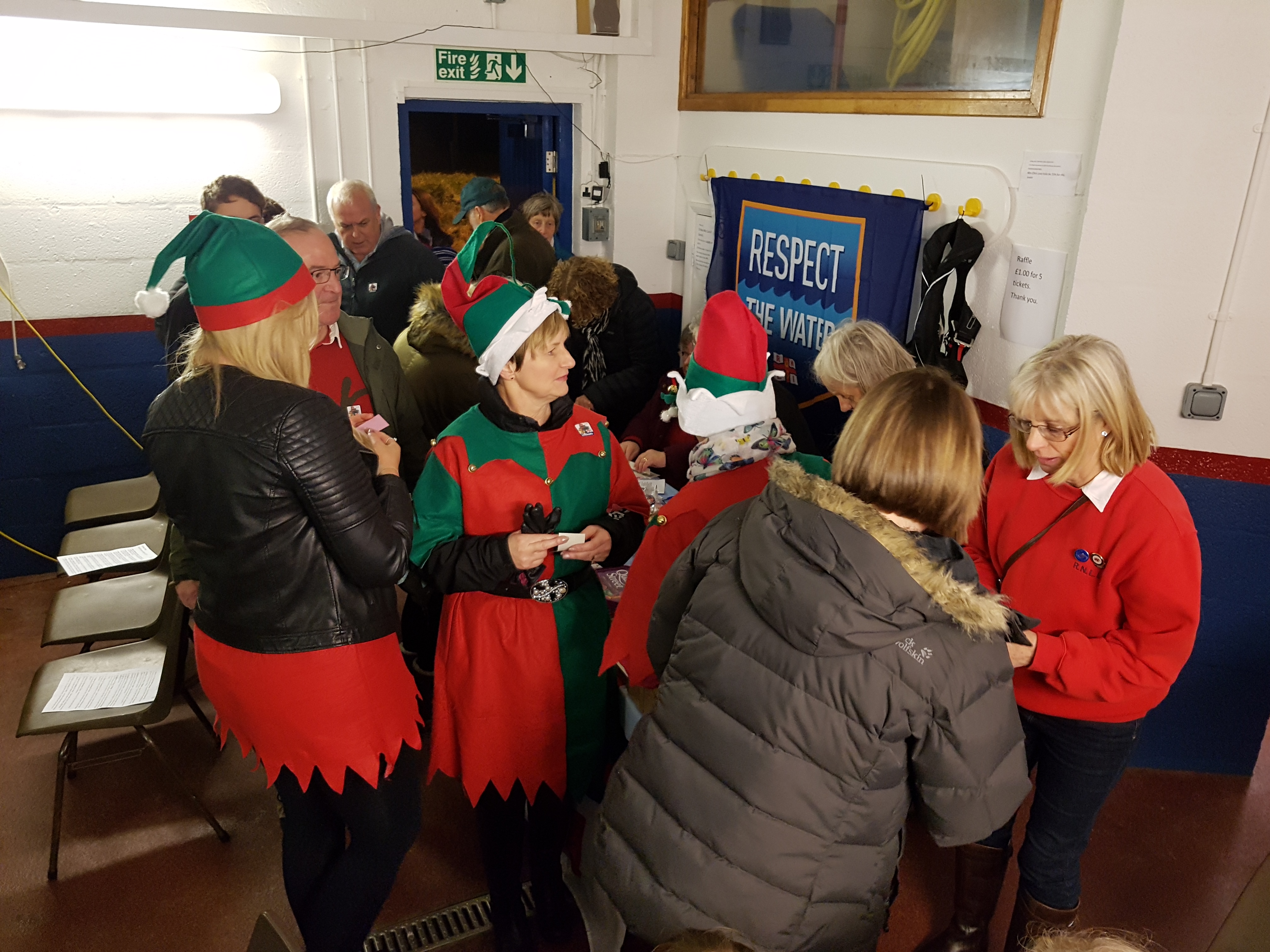 Santa’s Elves and the St Bees Guild collecting the entrance fees