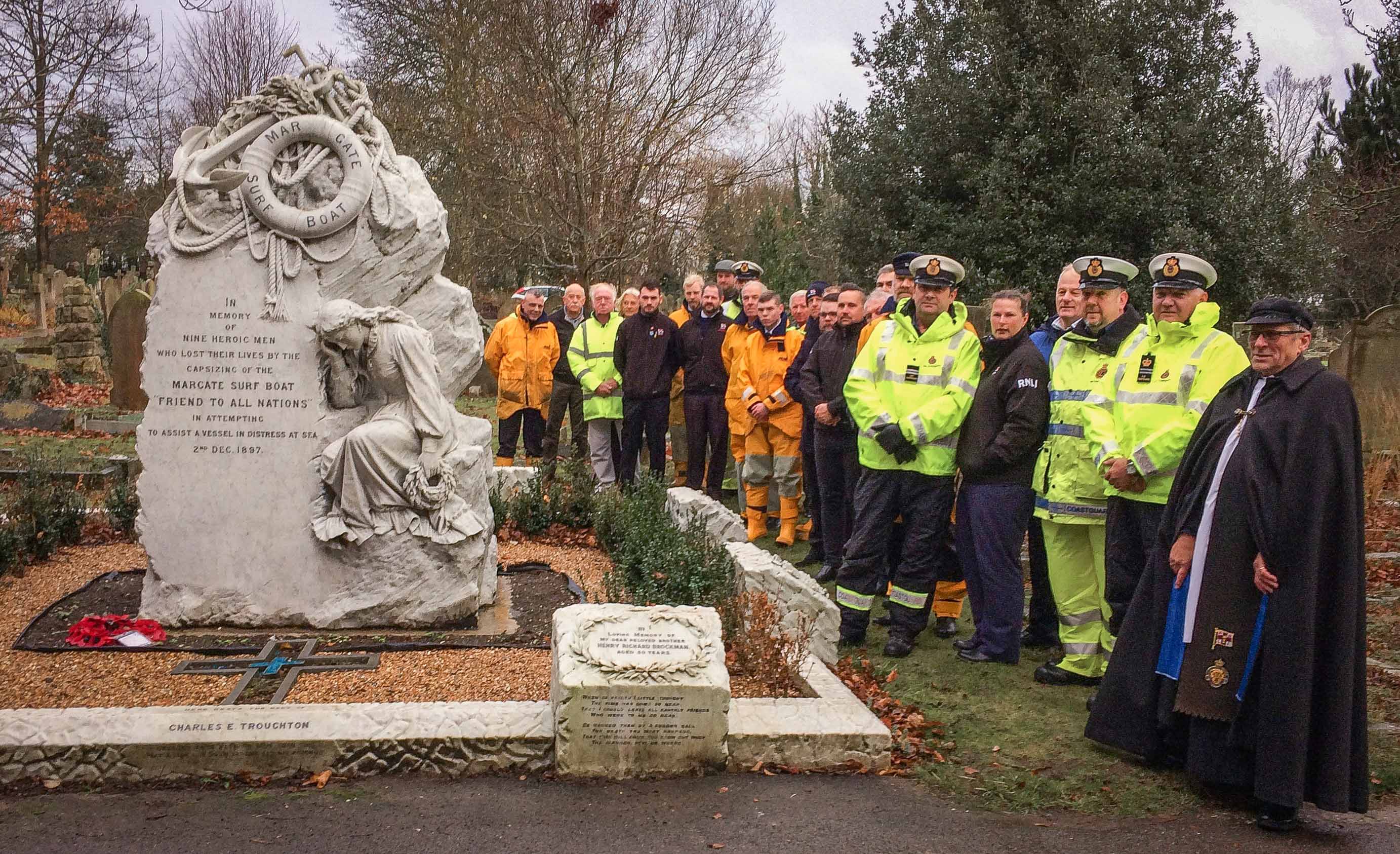 Commemorating the surfboat disaster and restoration of the memorial at Margate (RNLI Margate)