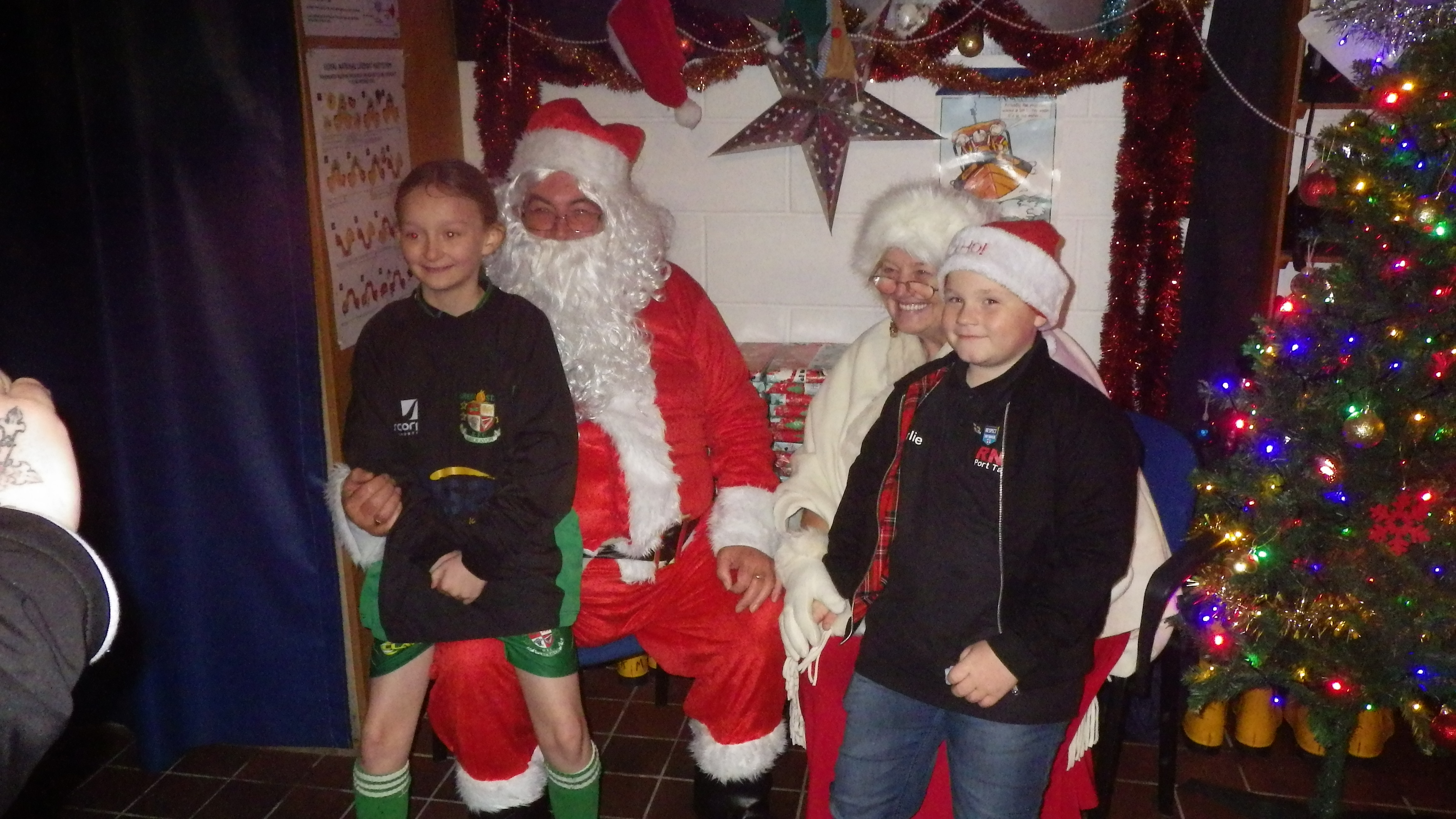 The first children receive their presents