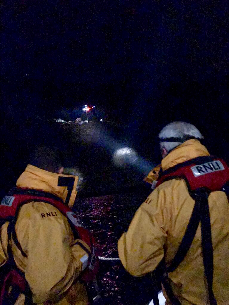 Red Bay RNLI assist with rescue of two walkers on Fair Head