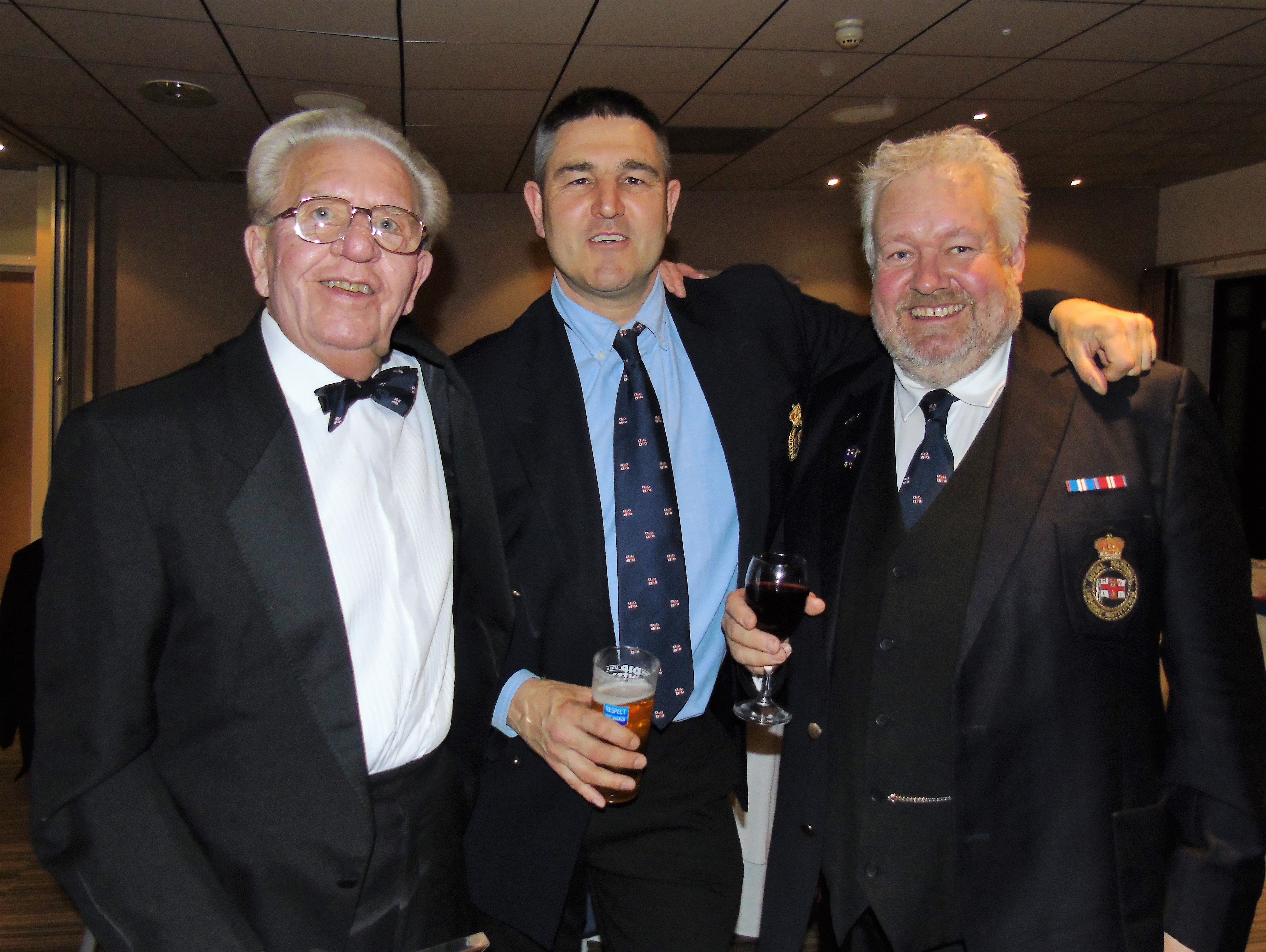 Brian with volunteers at Poole Lifeboat Station Annual Dinner 