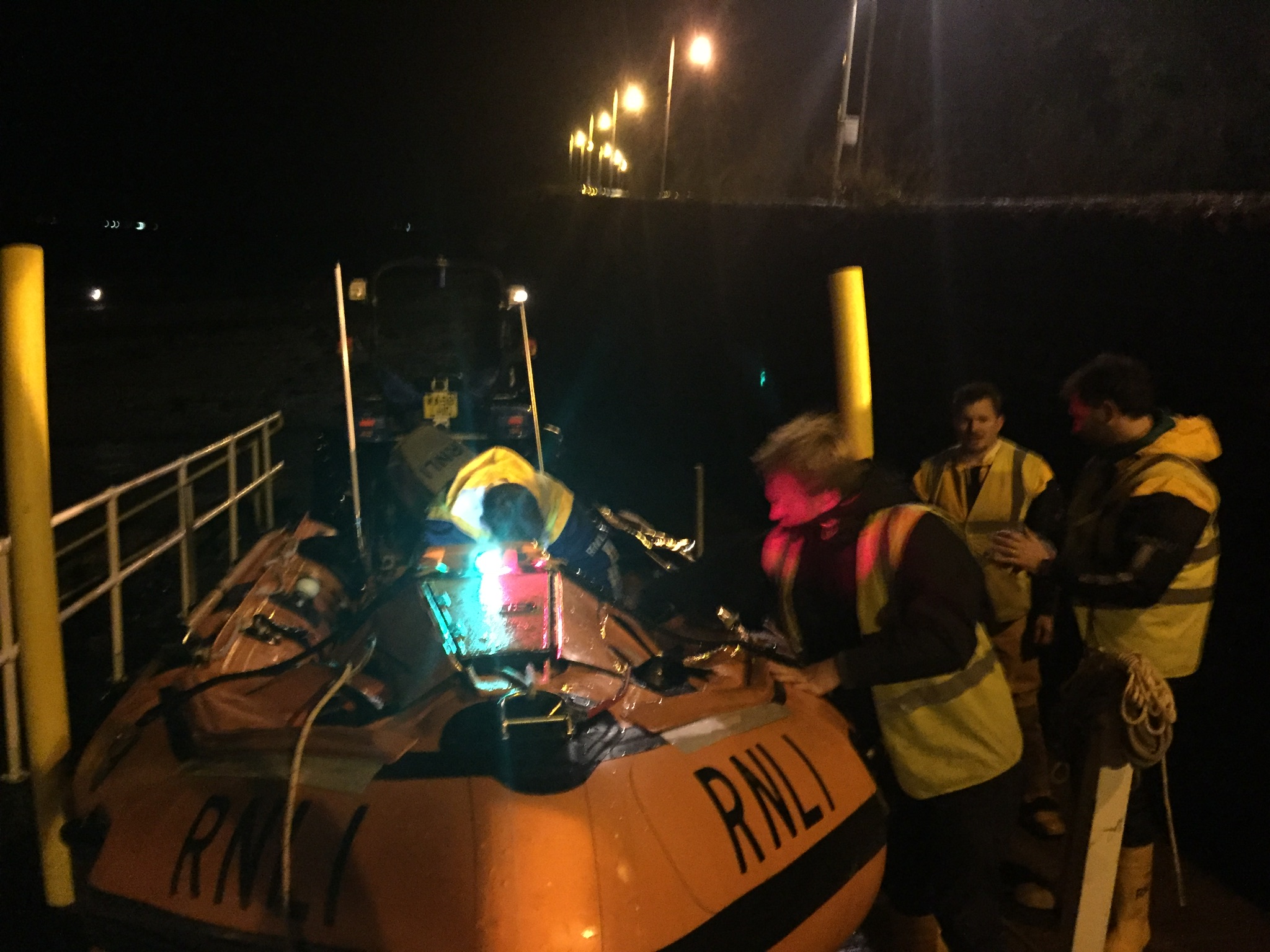 D class lifeboat being recovered