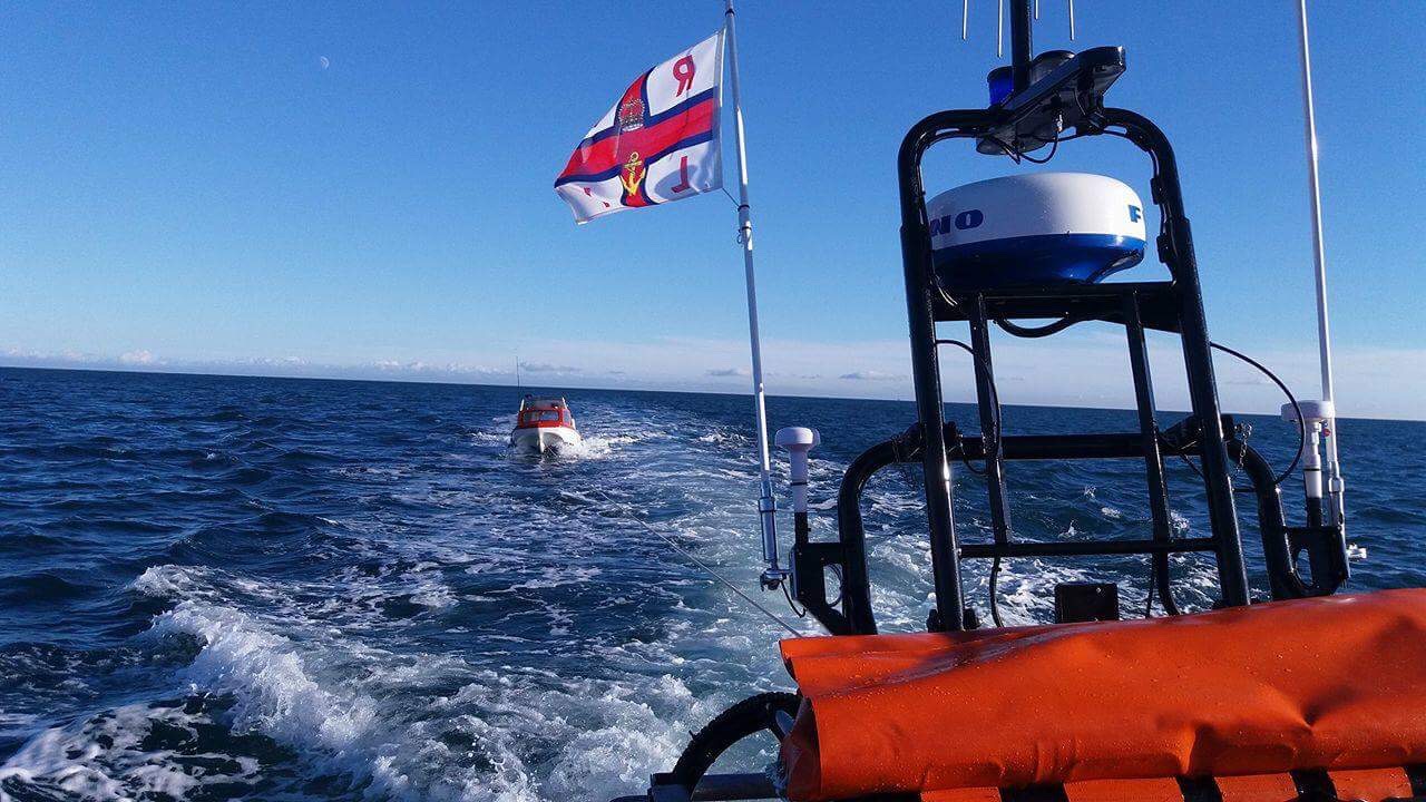 Red Bay Lifeboat launched on service at Glenarm
