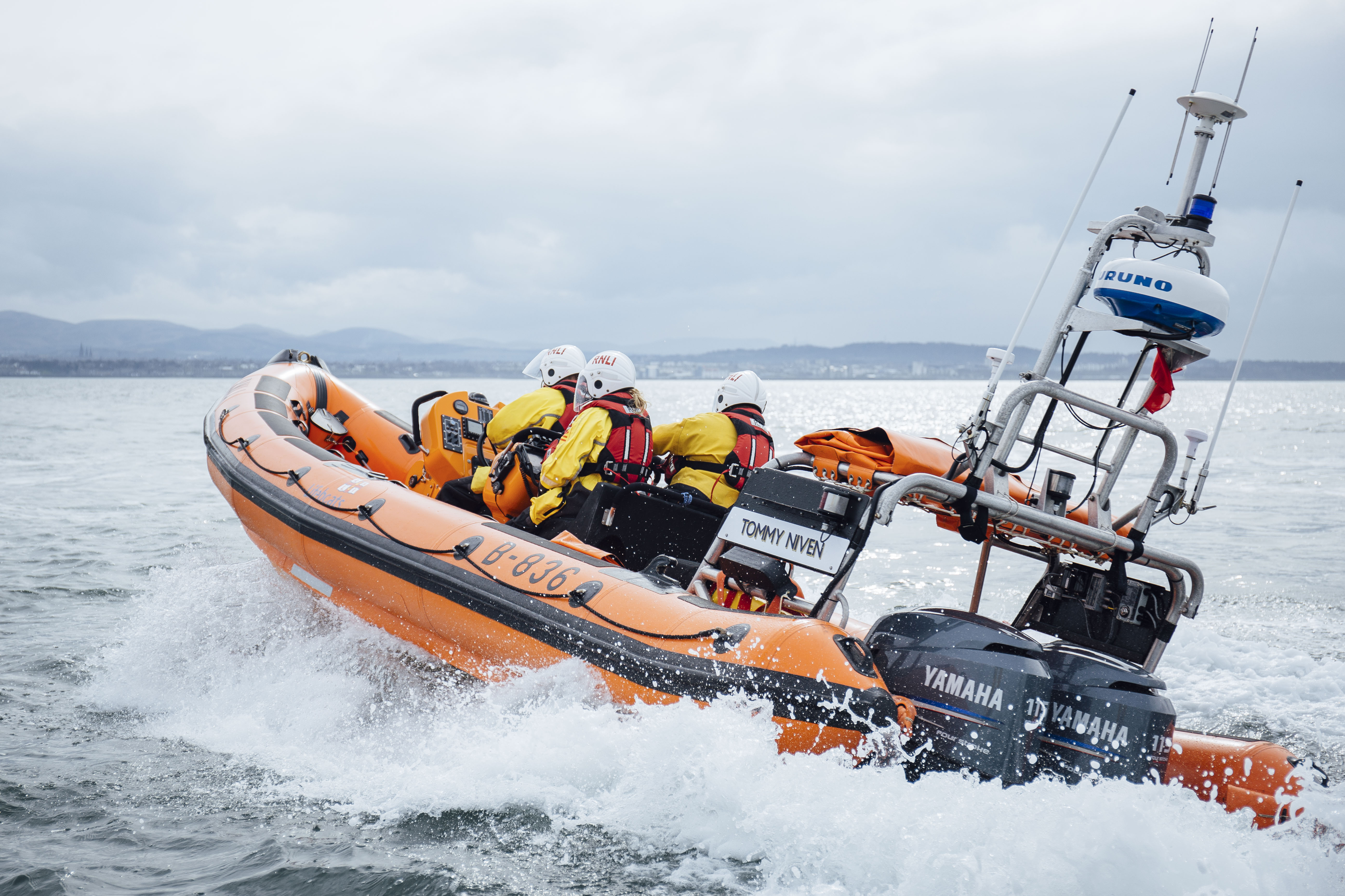 Kinghorn lifeboat on exercise
