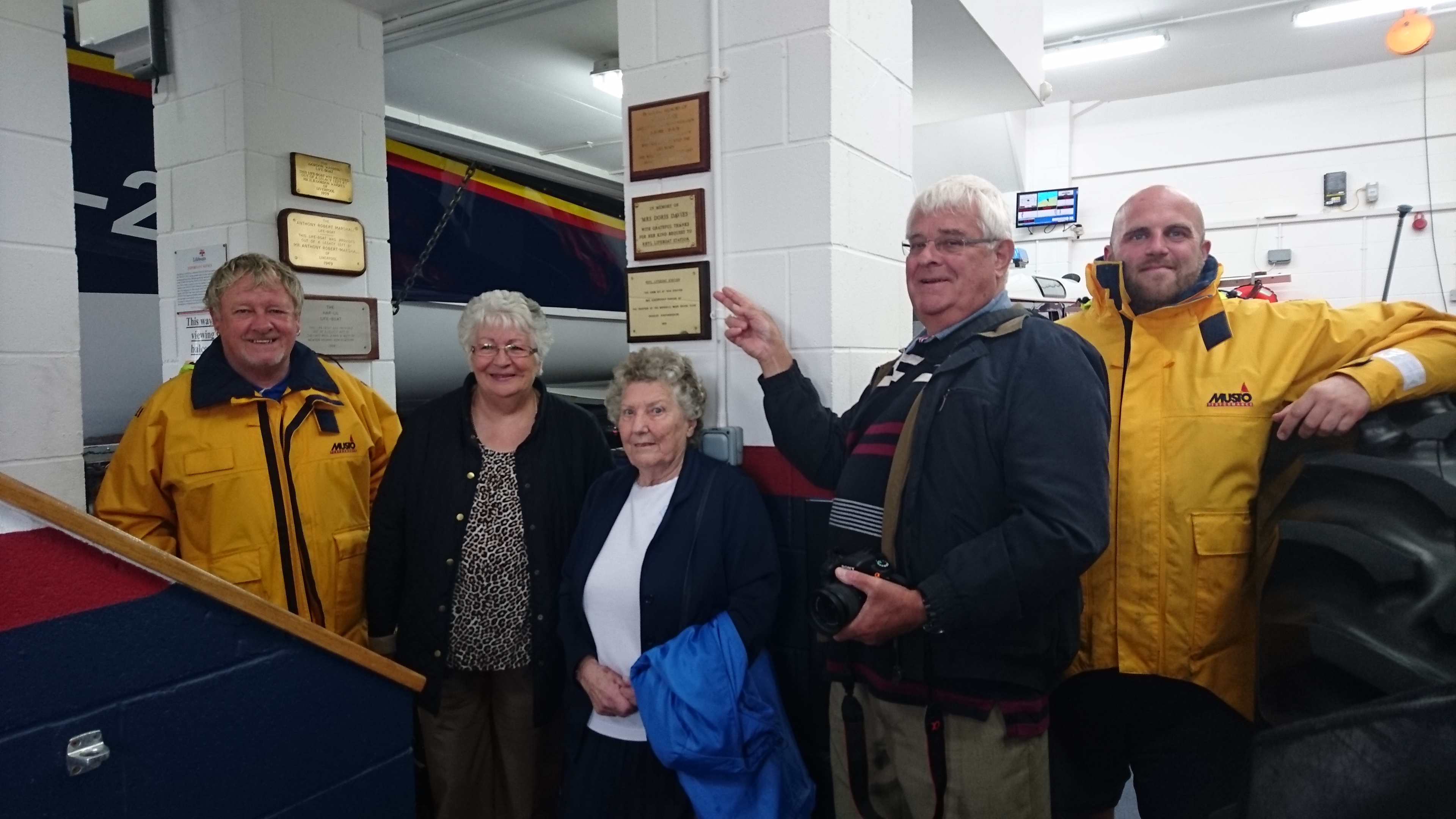 Plaque erected to show record of donation in Rhyl RNLI lifeboat station.