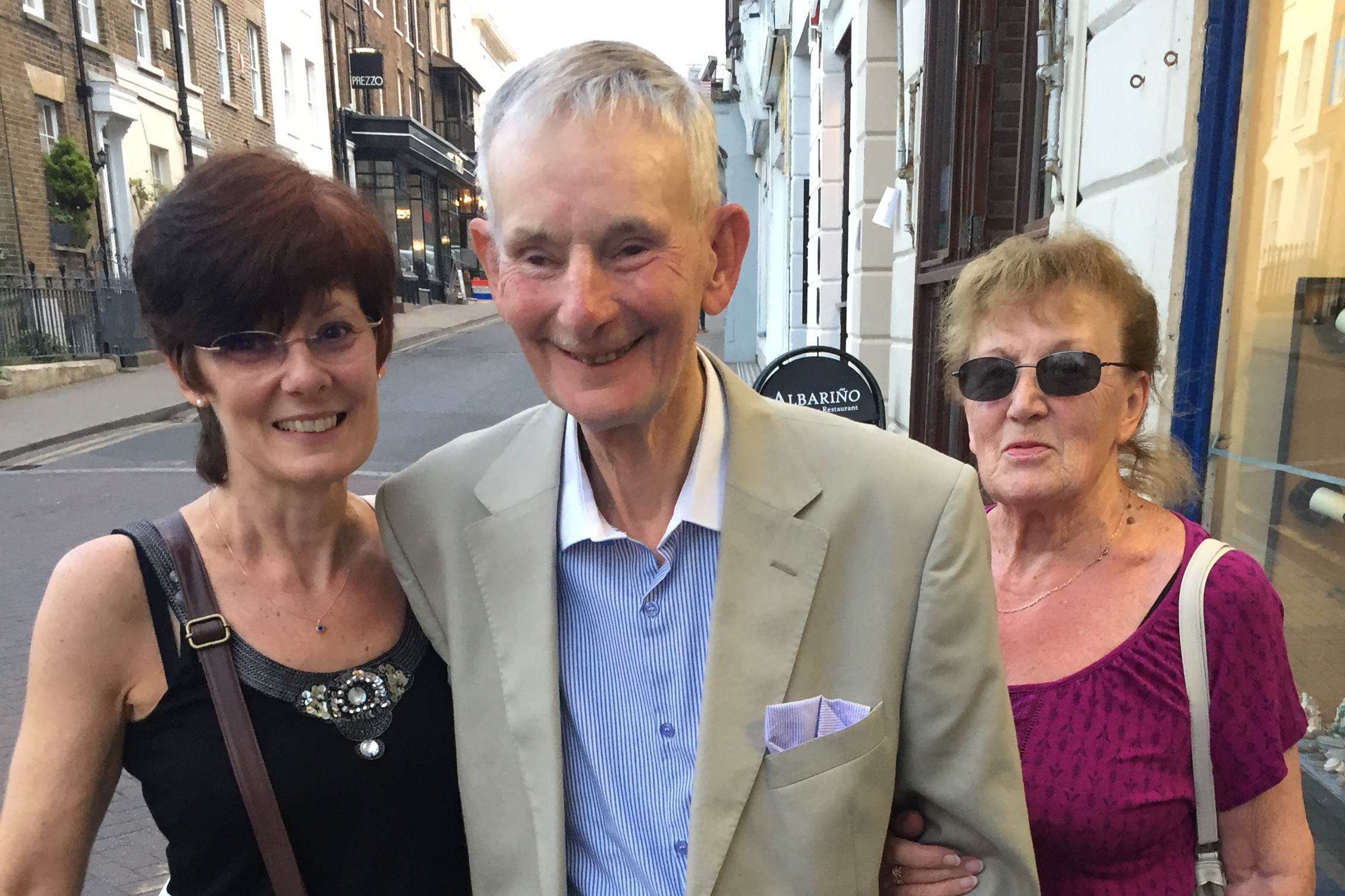 Pictured l-r are Jill Moore (Tom's daughter) Tom Menzies, and Pat Menzies (Tom's wife)
