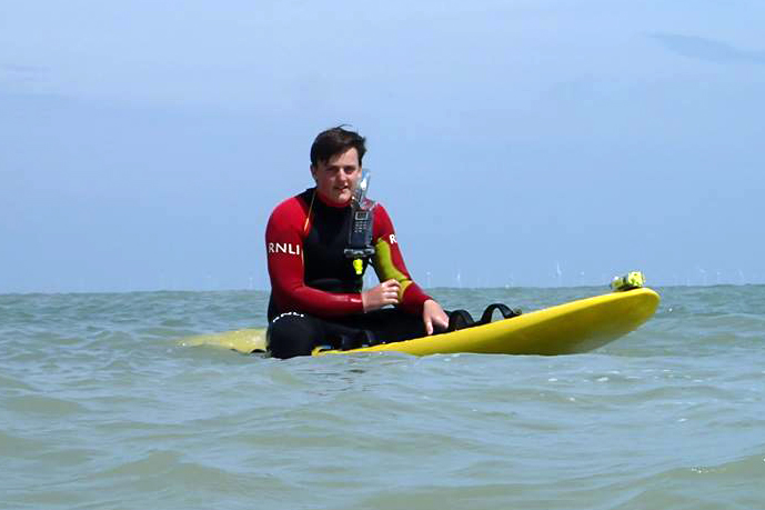 RNLI lifeguard, Josh Dunk
