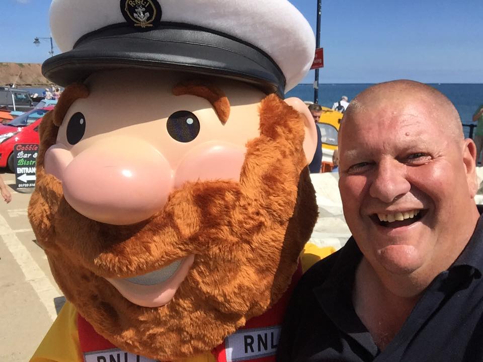 Stormy Stan with Coxswain Barry Robson at Lifeboat weekend 2016