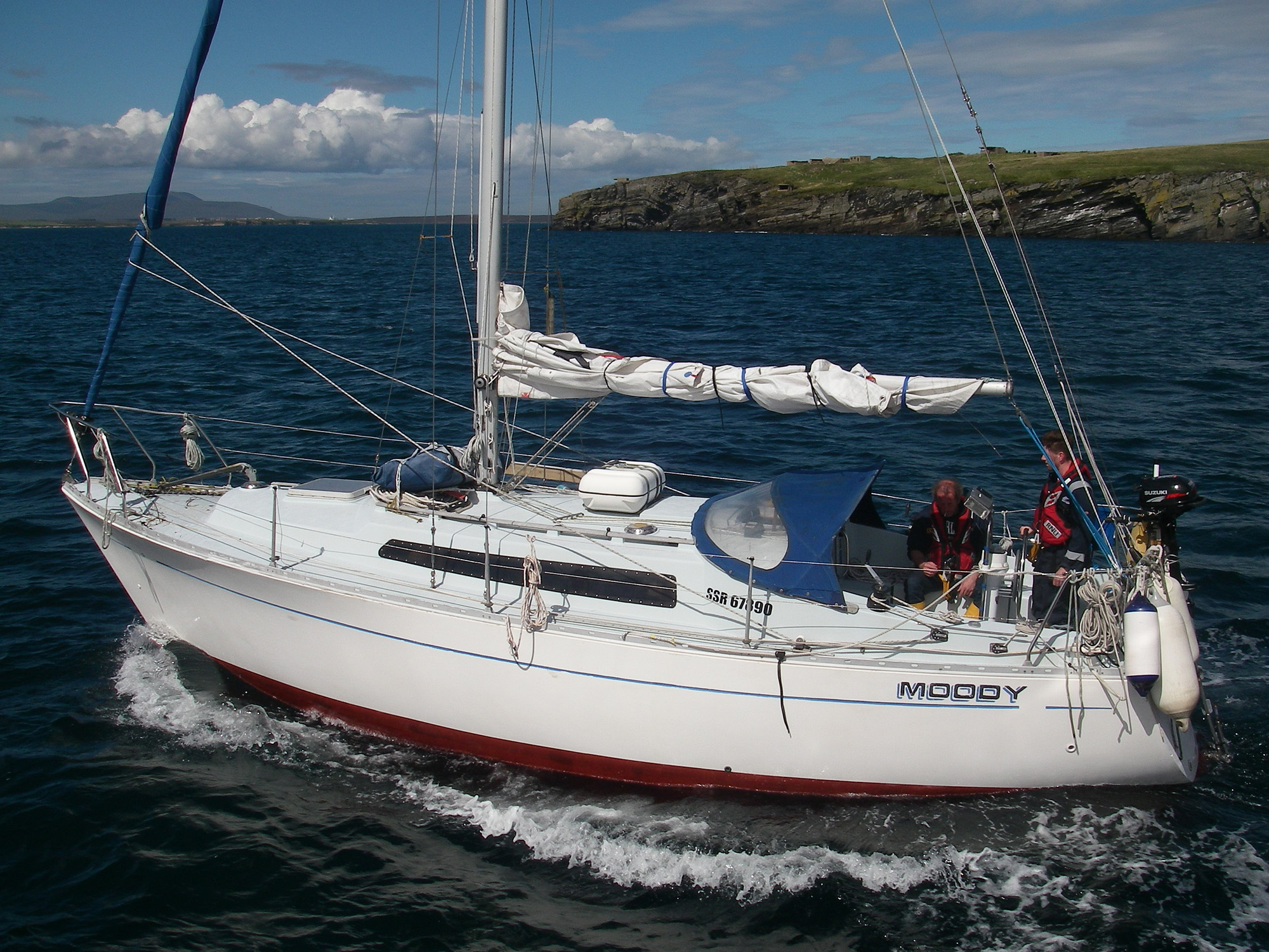RNLI Longhope crew members retrieve unmanned yacht