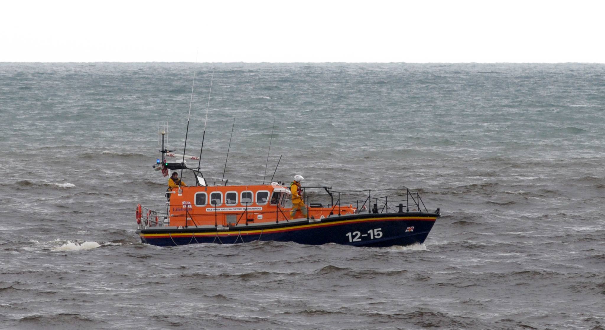 New Quay Lifeboat taking part in the search