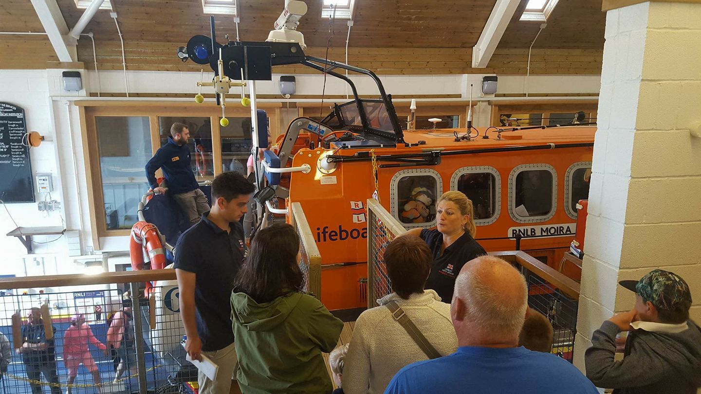 Visitors finding out about the All Weather Lifeboat