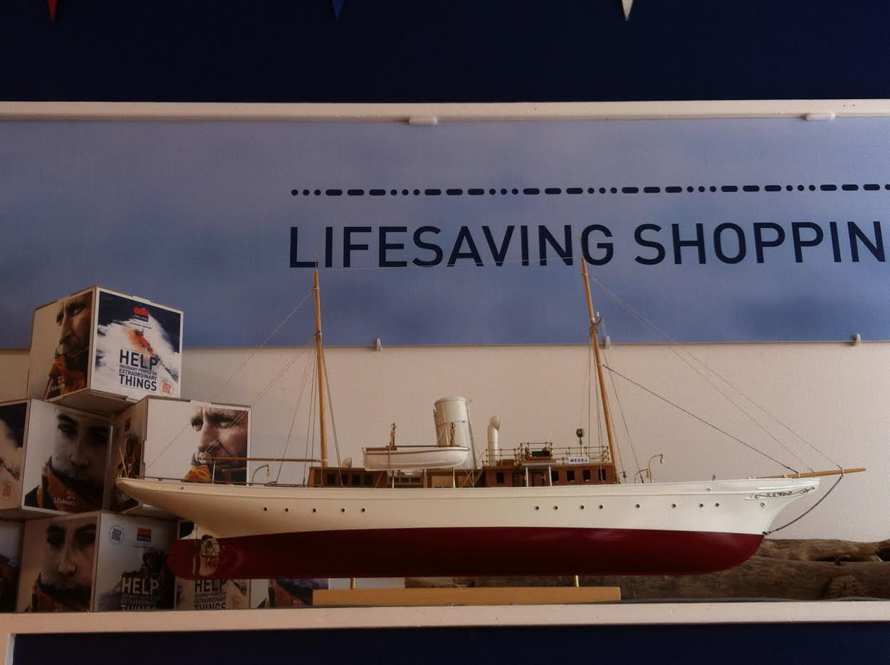 One of the model boats gifted to RNLI Troon