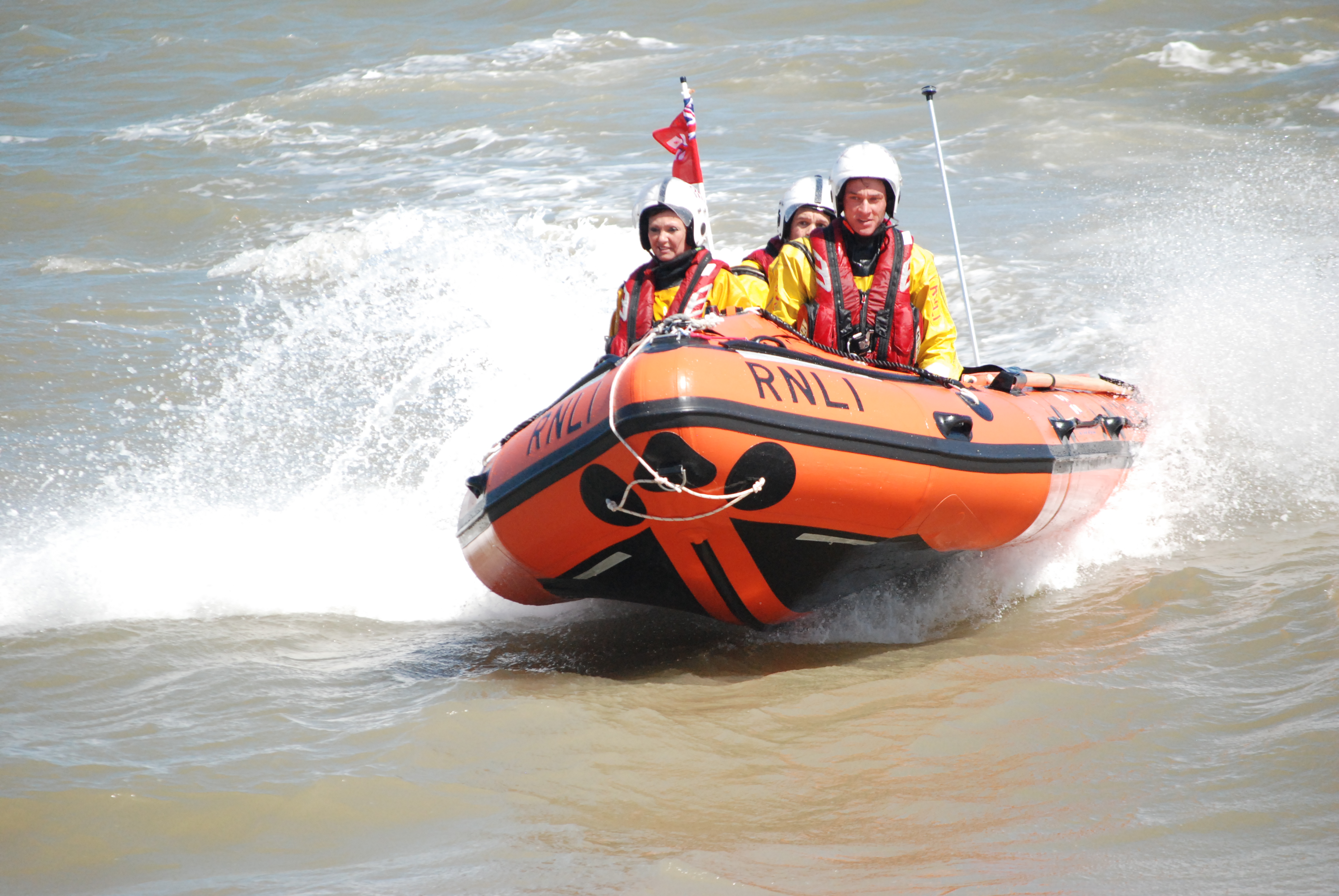 The new D-class inshore lifeboat, 'Susan Scott', in action