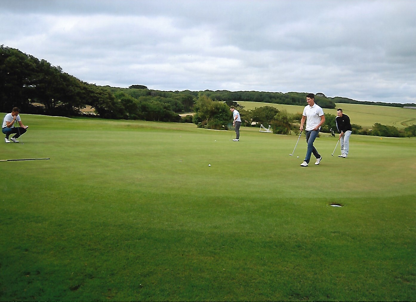 Golfers pictured in action during the 72 hole marathon