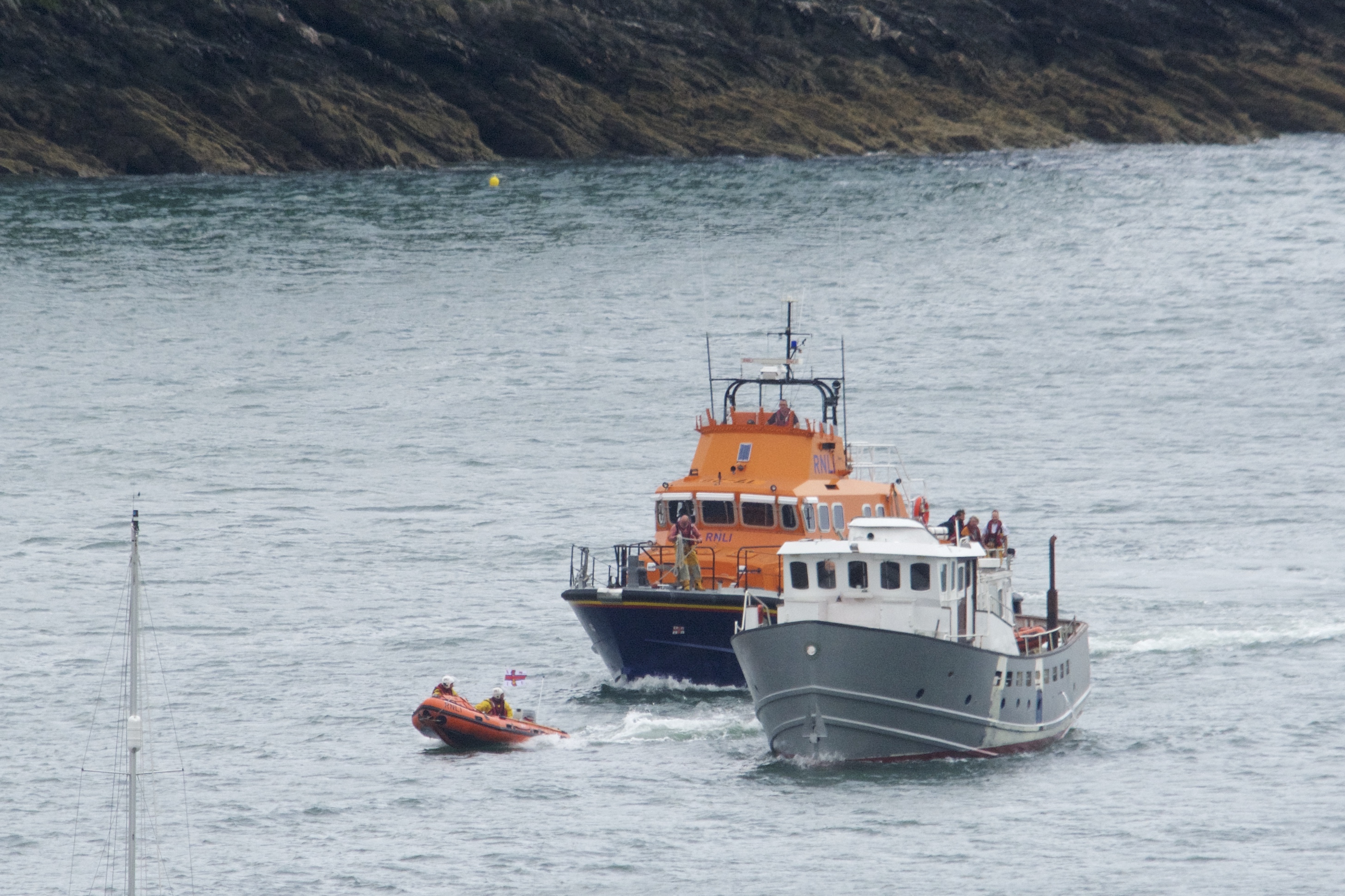 Both lifeboats assisted the trawler
