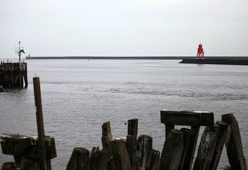The Tyne harbour showing where the casualty had drifted past South Shields Groyne and Light