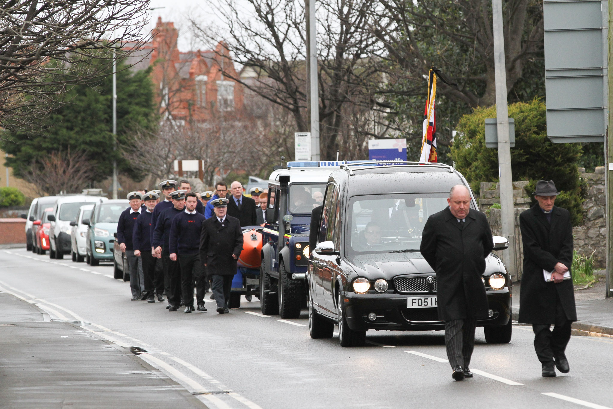 Cortege going to church