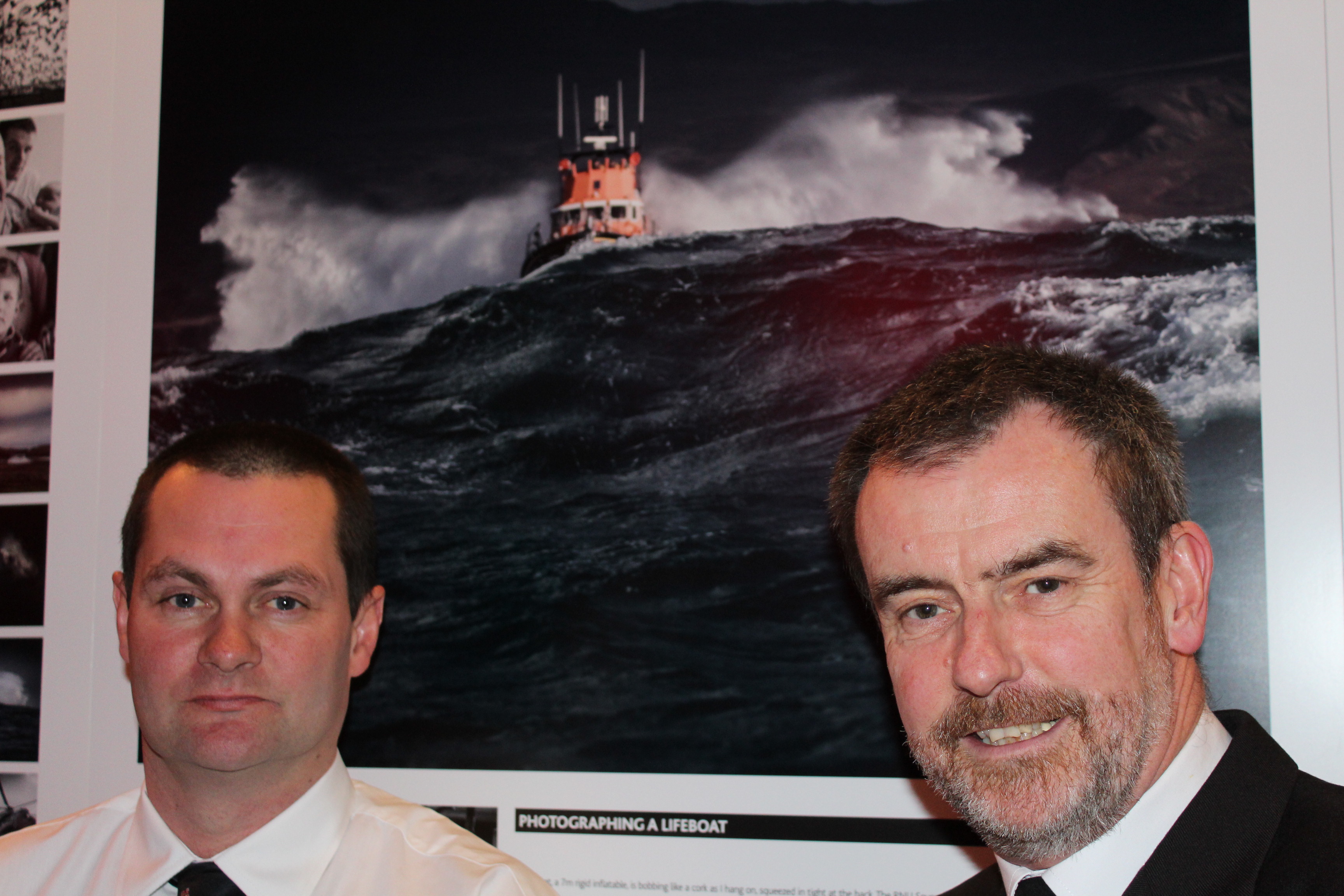 Islay Coxswain David MacLellan and Deep Energy's Captain Martin Porter