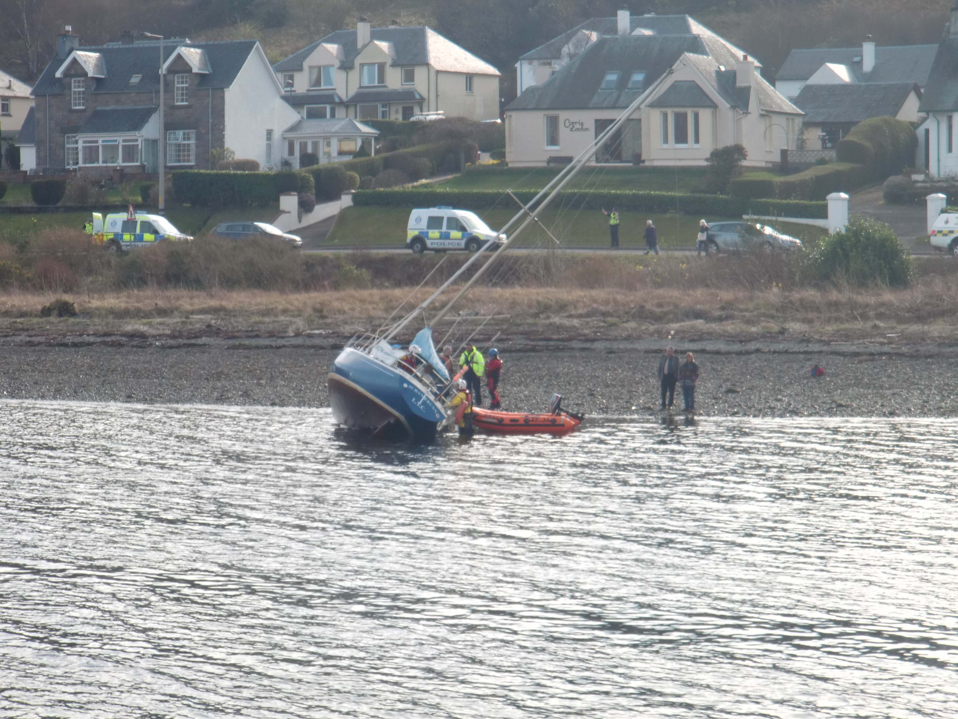 Yacht aground