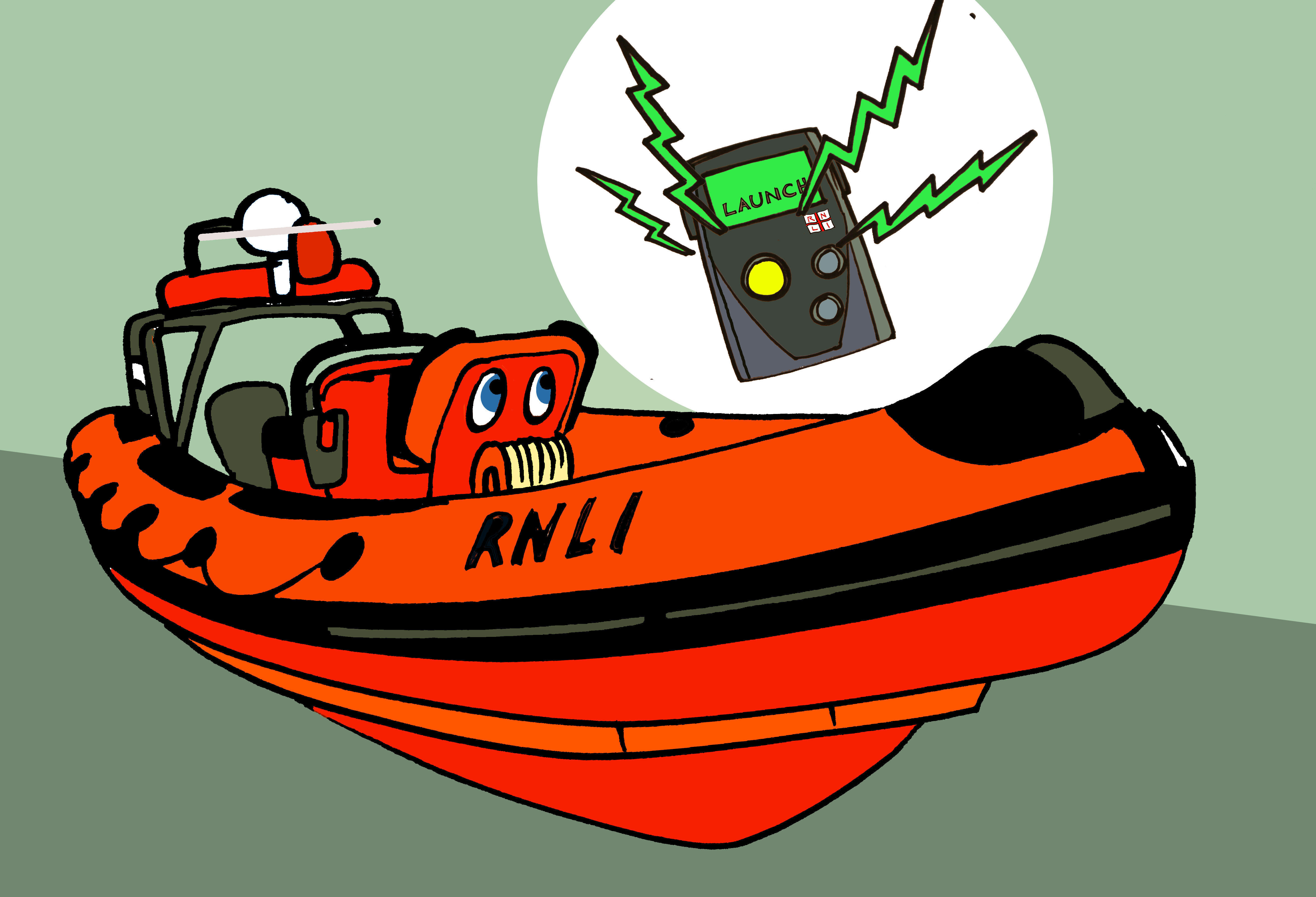 Illustration of the inshore lifeboat.