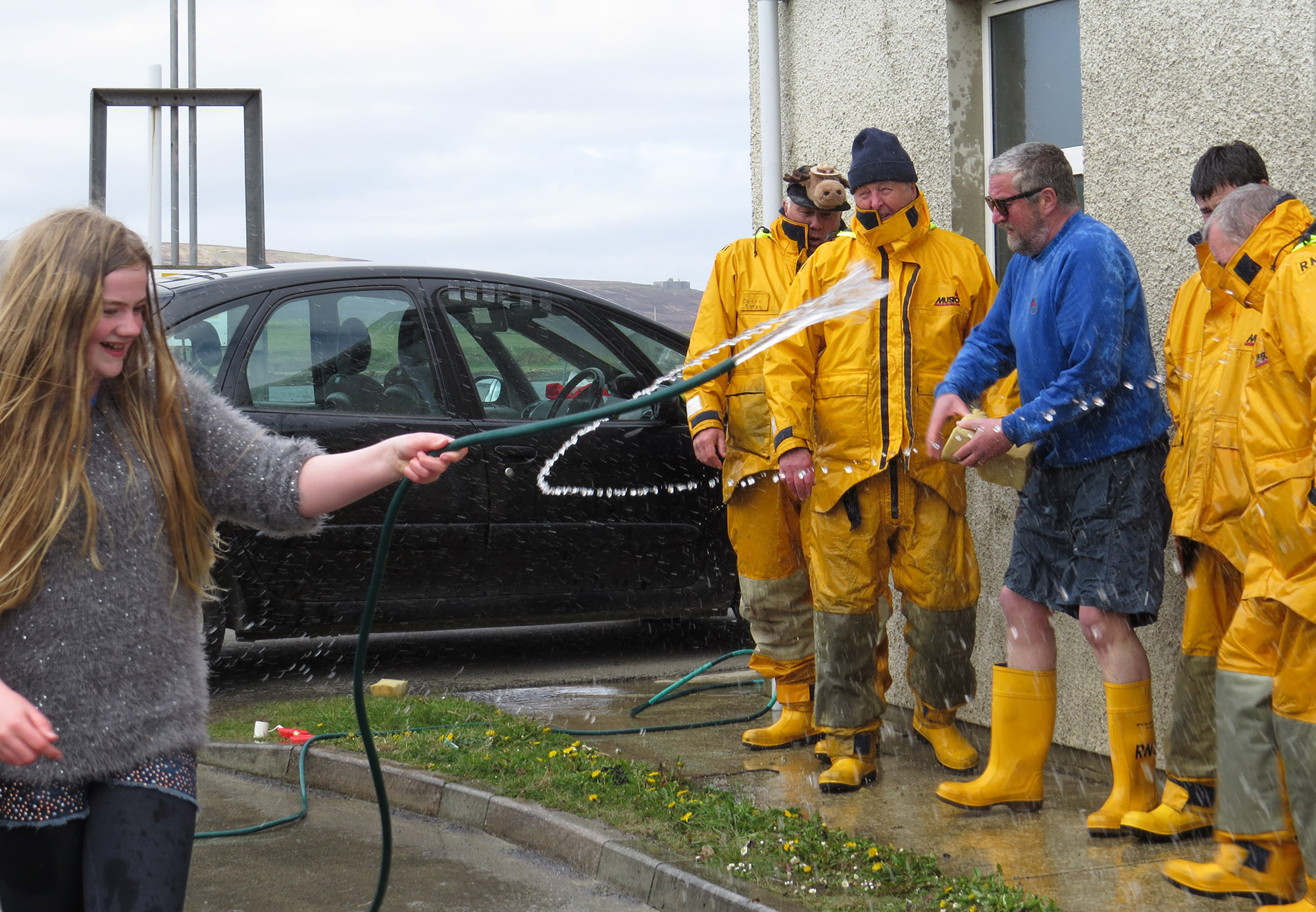 Playful antics with hose illustrates how important the right kit is for our crew