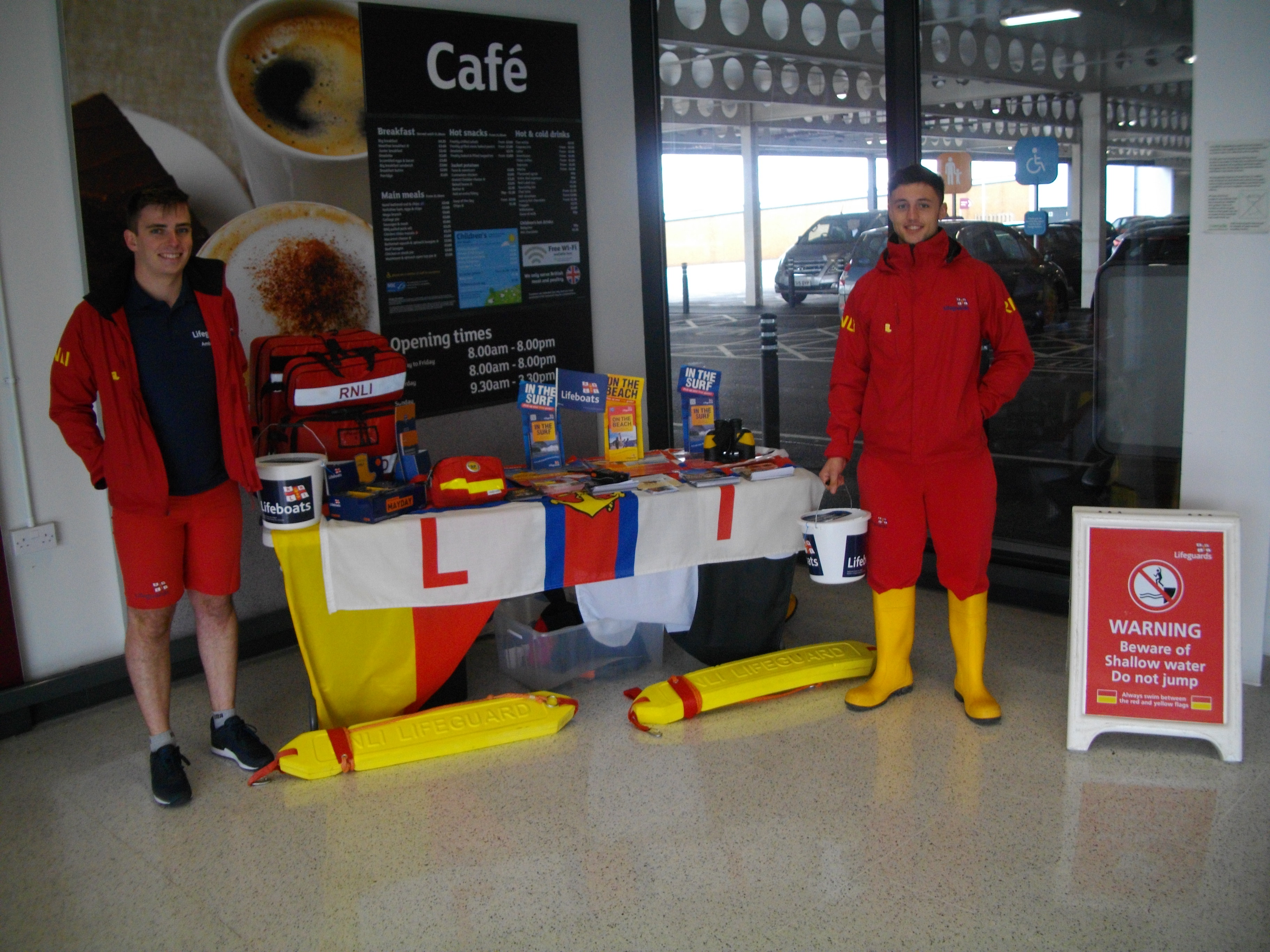 Lifeguards with their display on 6 May