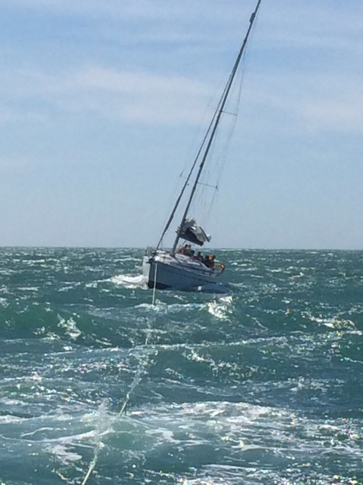 Casualty under tow from RNLI lifeboat