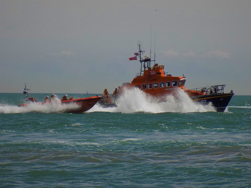 Ramsgate's lifeboats off Ramsgate Sands for Sea Safety Day