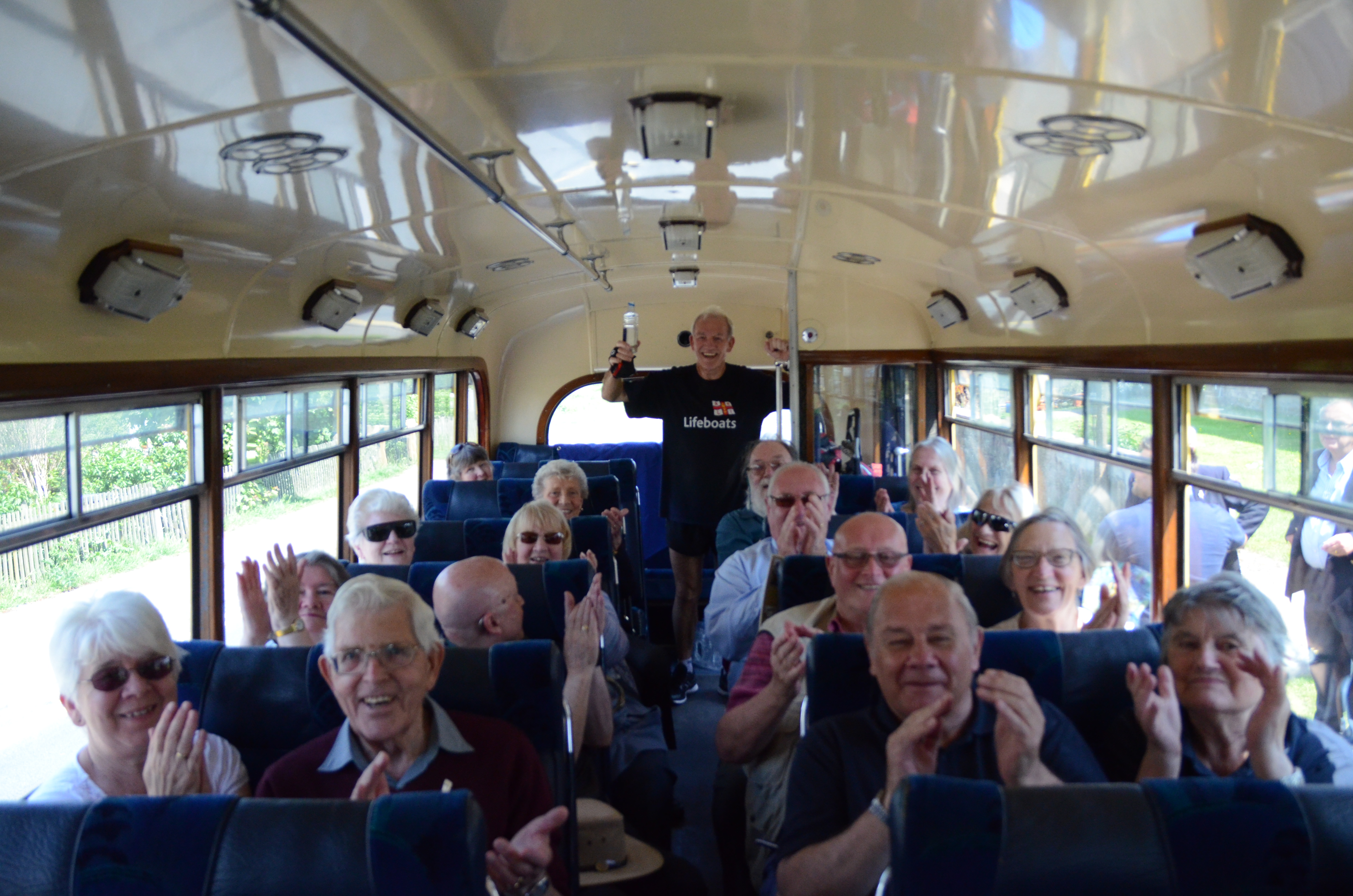 Eastbourne RNLI supporters on vintage bus to Rye