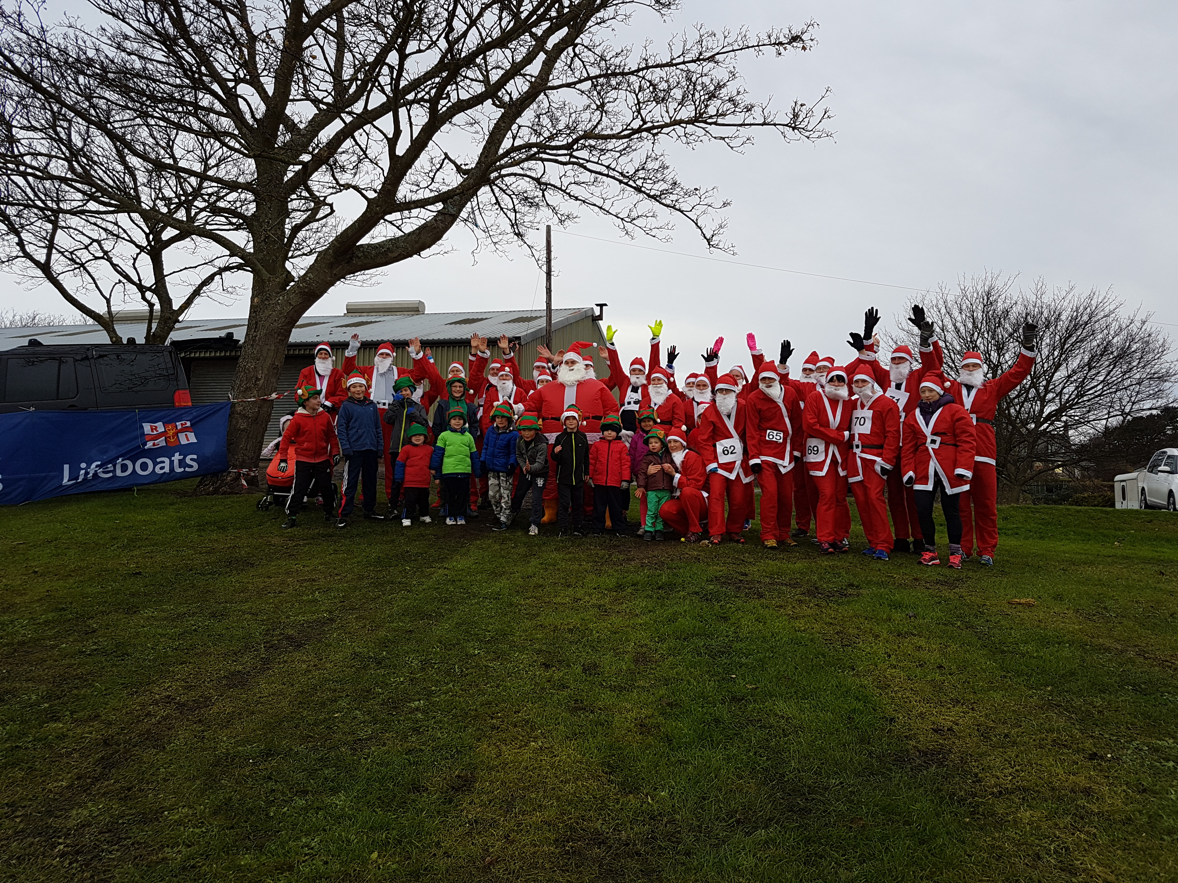 Supporters get ready for the Kinghorn RNLI Santa Run