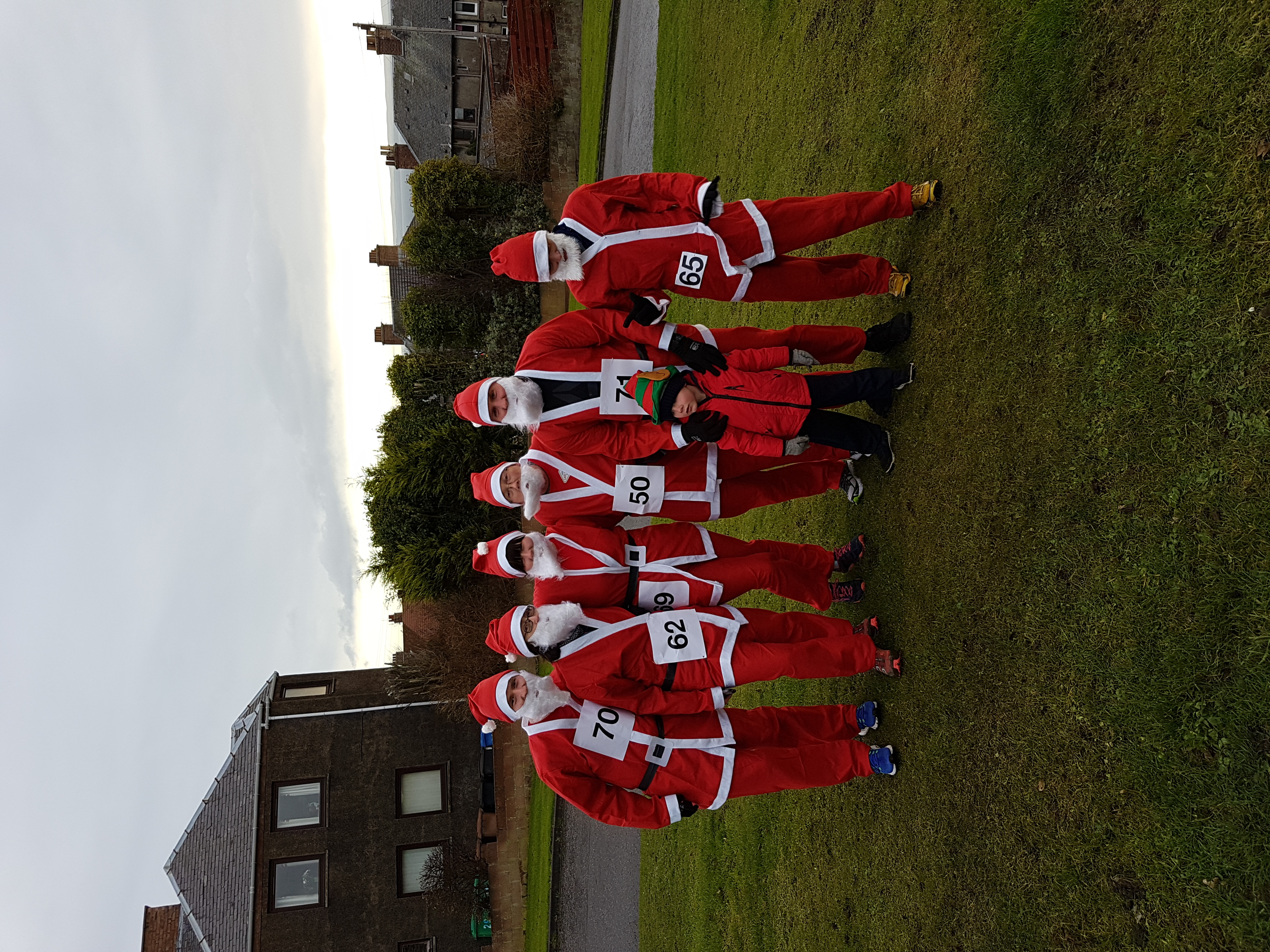 A group of supporters at the Santa Run