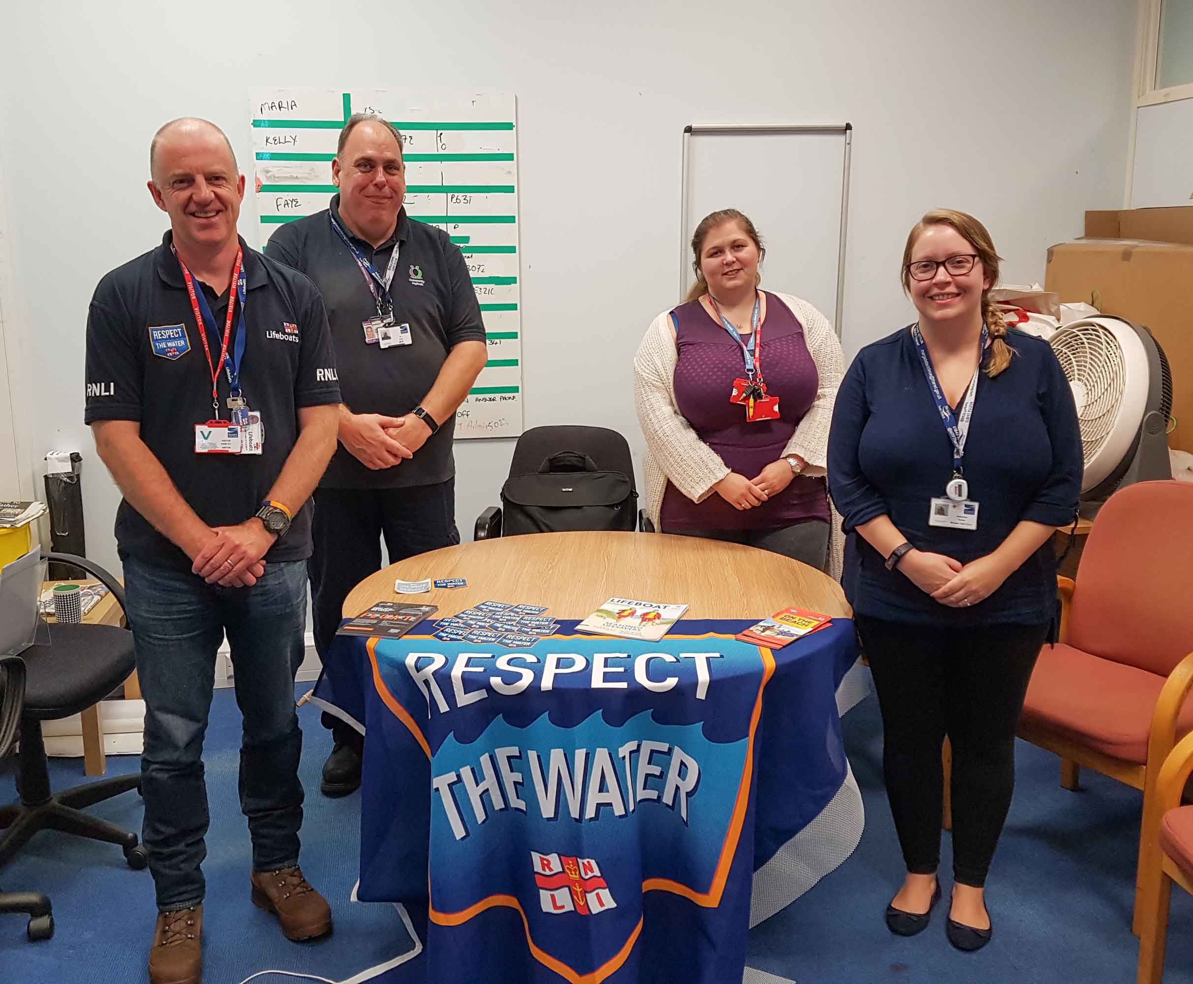 Andy Mills (left) explaining the role of CSO to Margate Task Force (RNLI Margate)