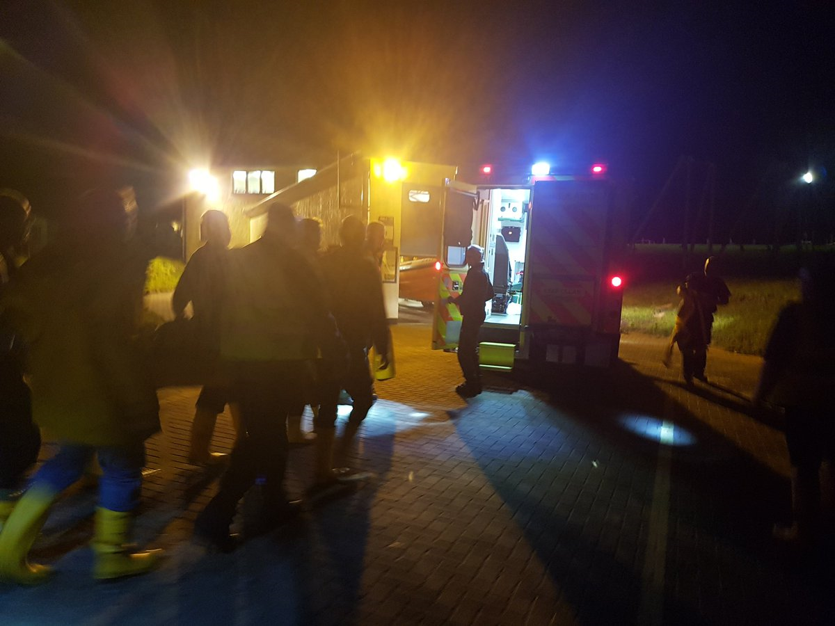Meeting up with the ambulance back at the lifeboat station.